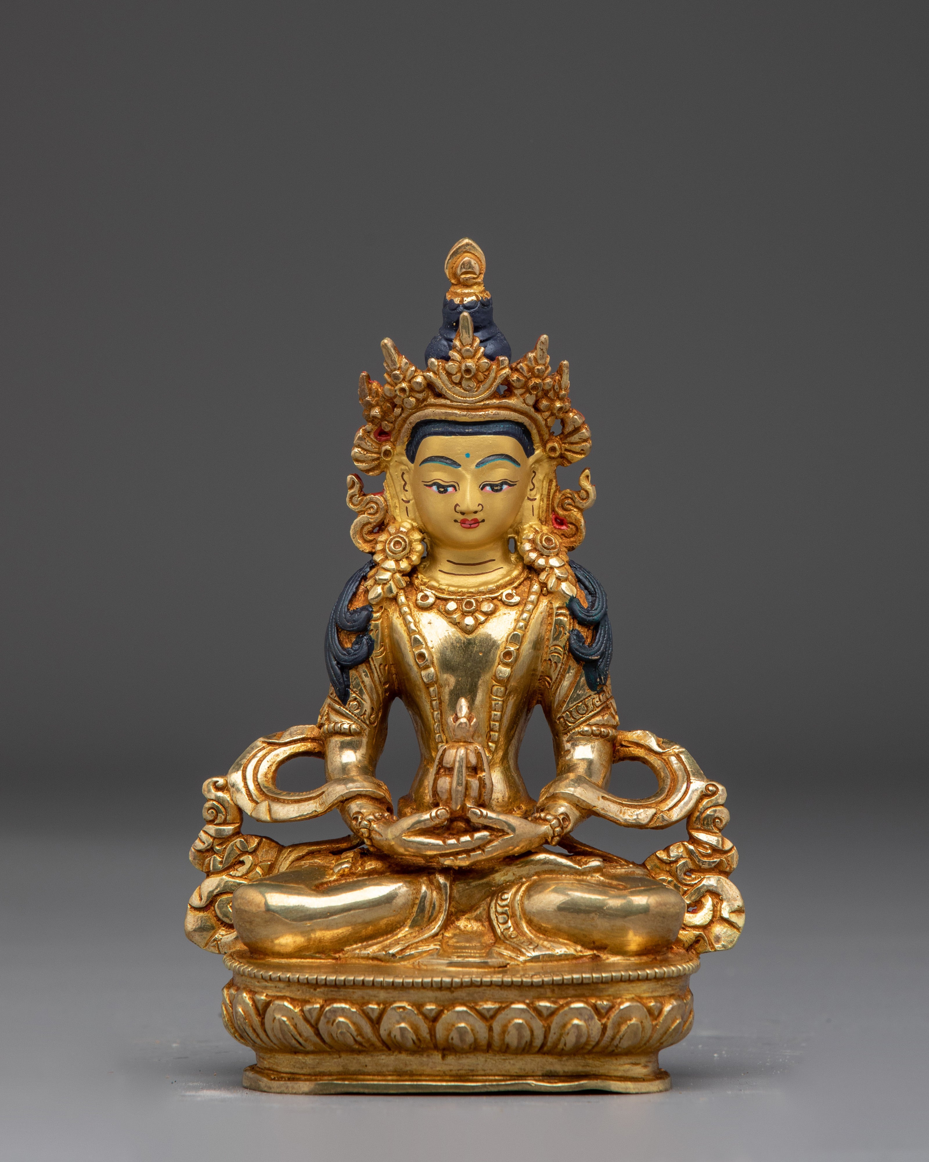 Himalayan Serene Amitayus Golden Statue