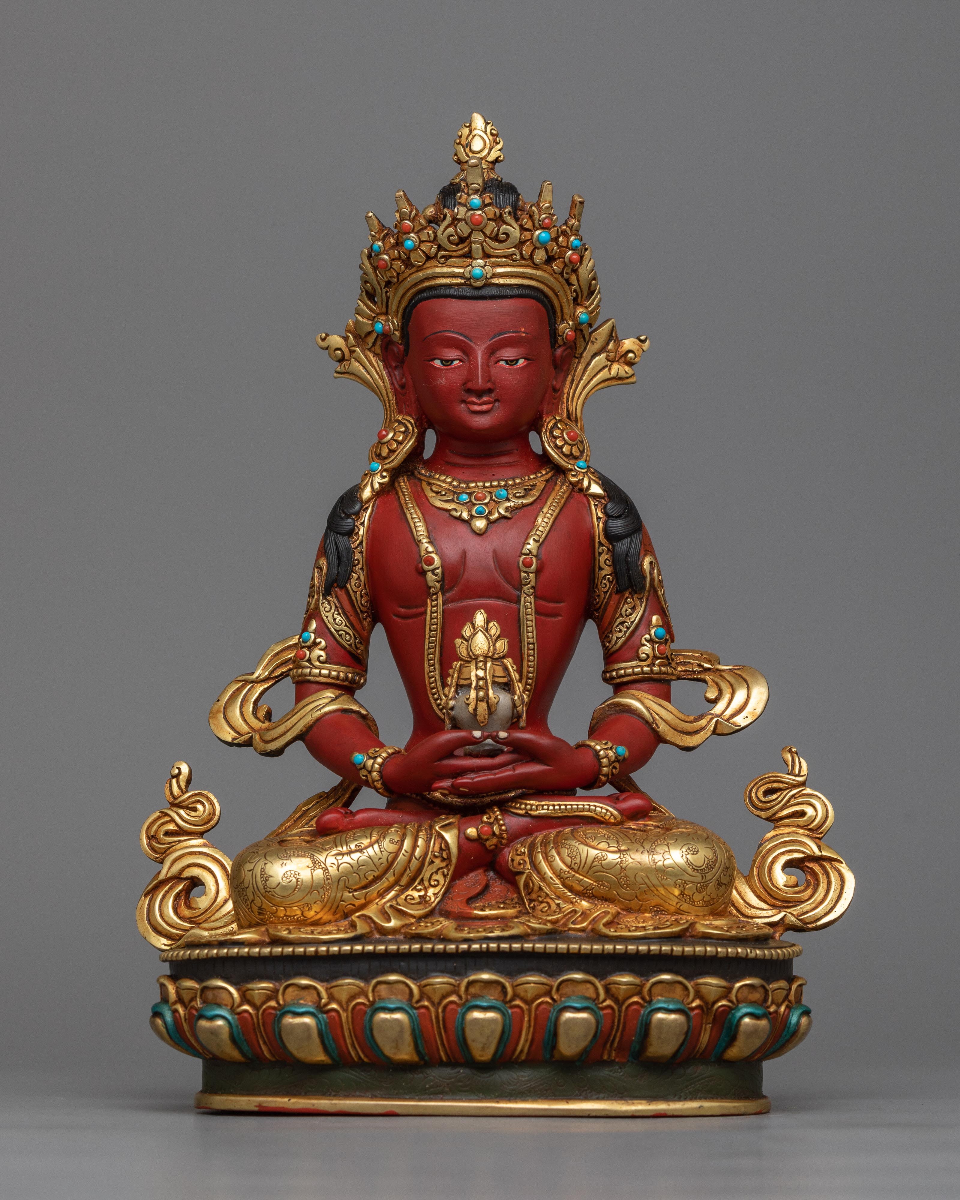 amitayus-red sculpture