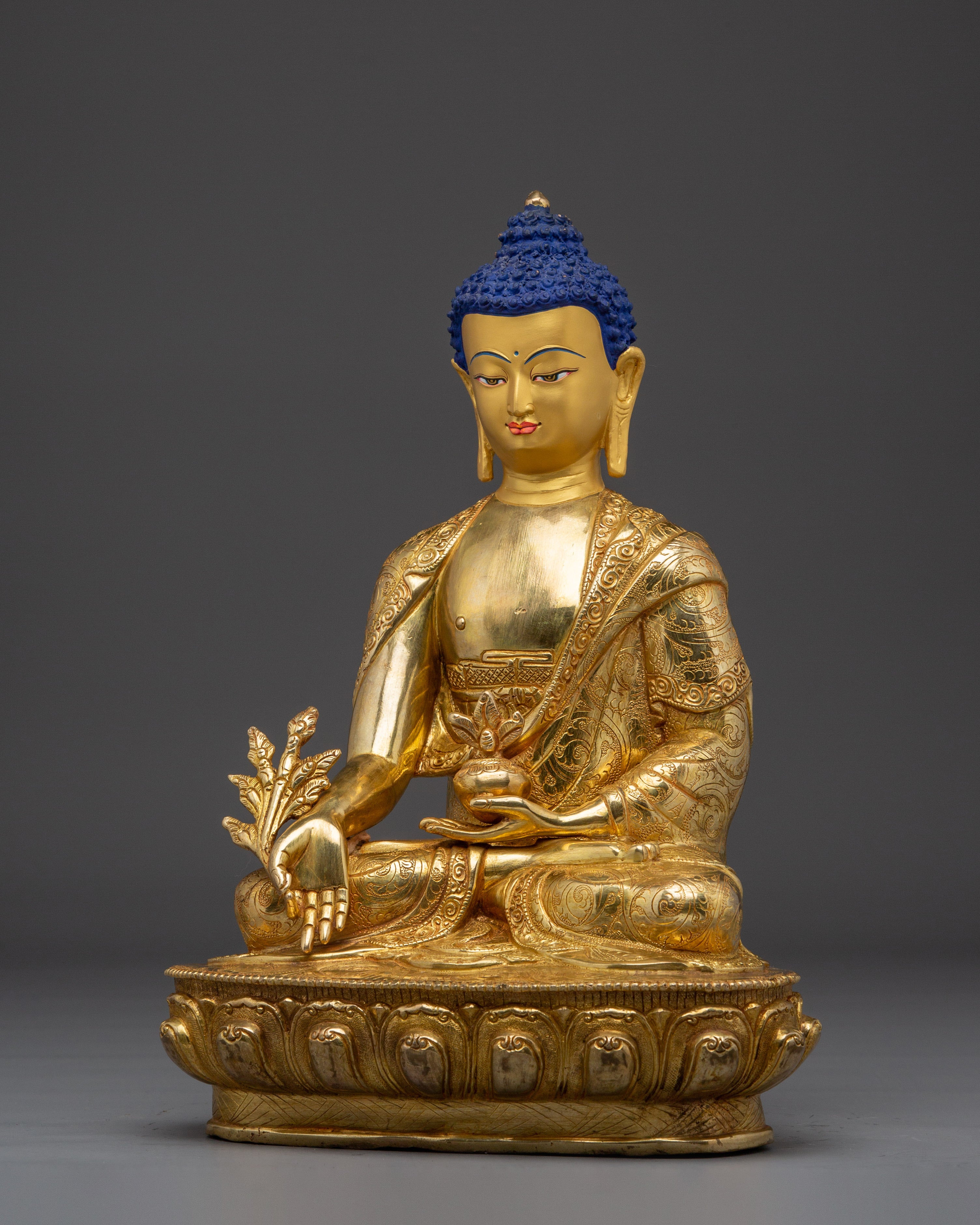 Supreme Healer Medicine Buddha Art | Bhaiṣajyaguru Statue for Home Decor