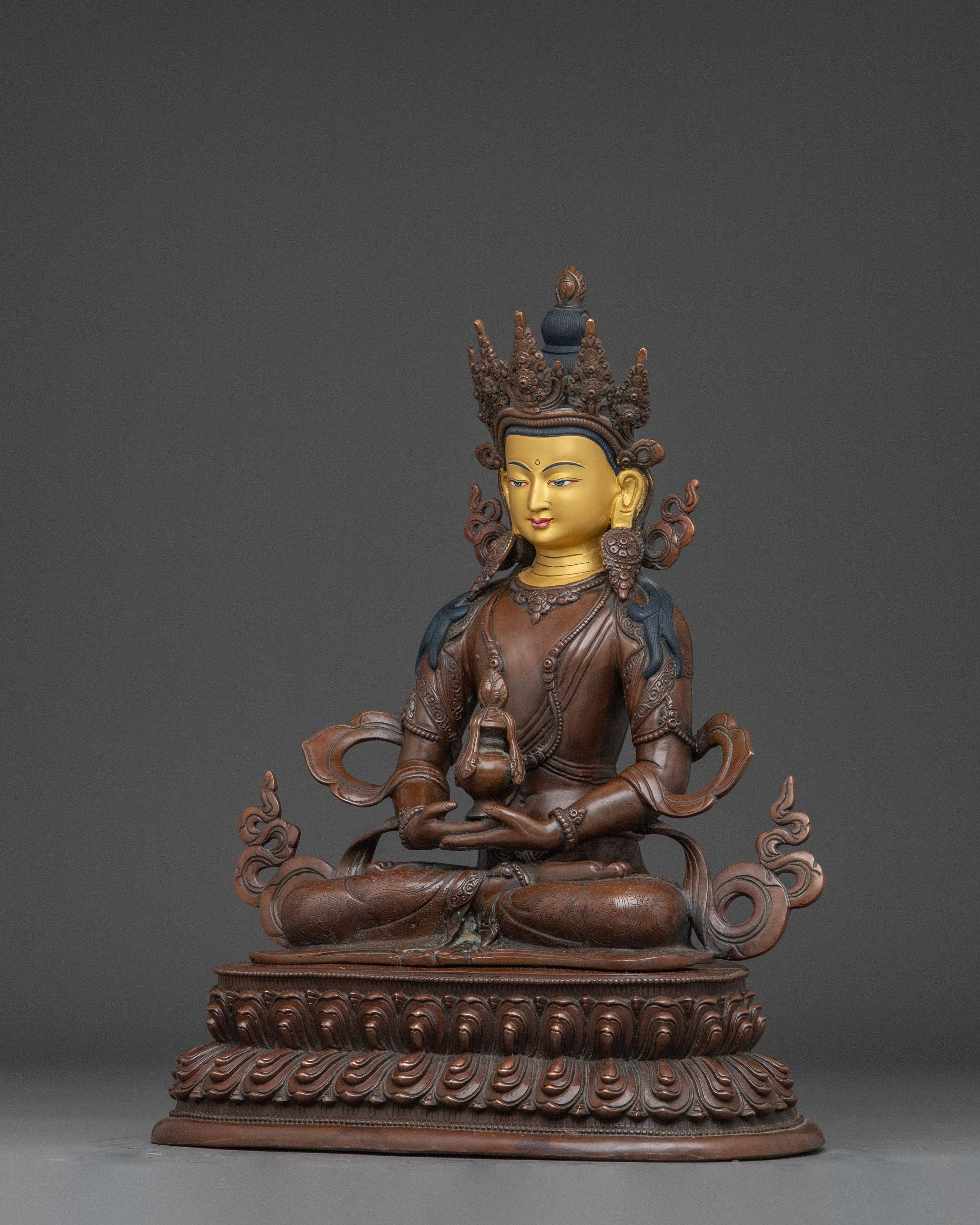 Tibetan Amitayus Sculpture | Long-Life Deity