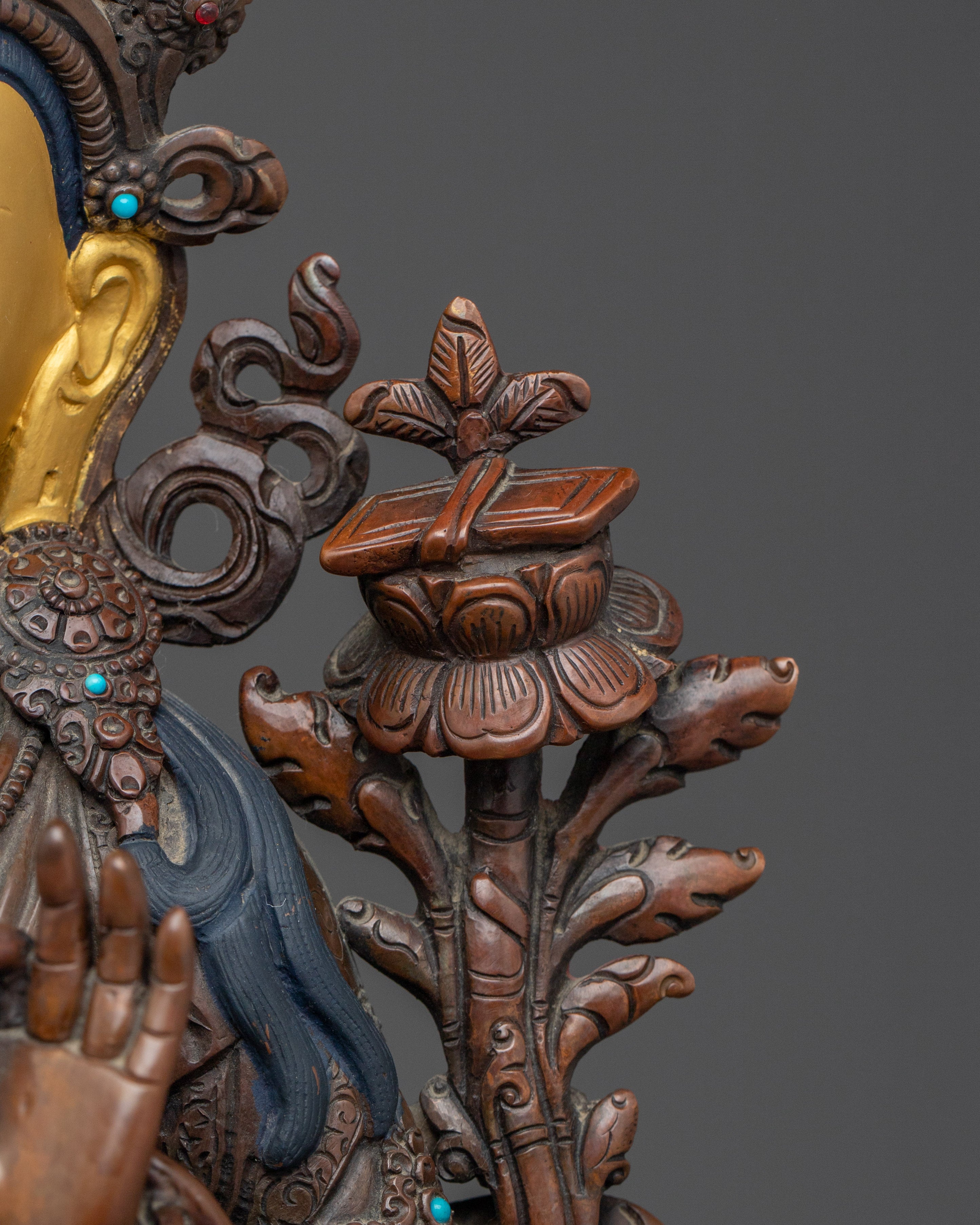 Buddhist wisdom deity Manjushri | Flaming Sword and Scripture