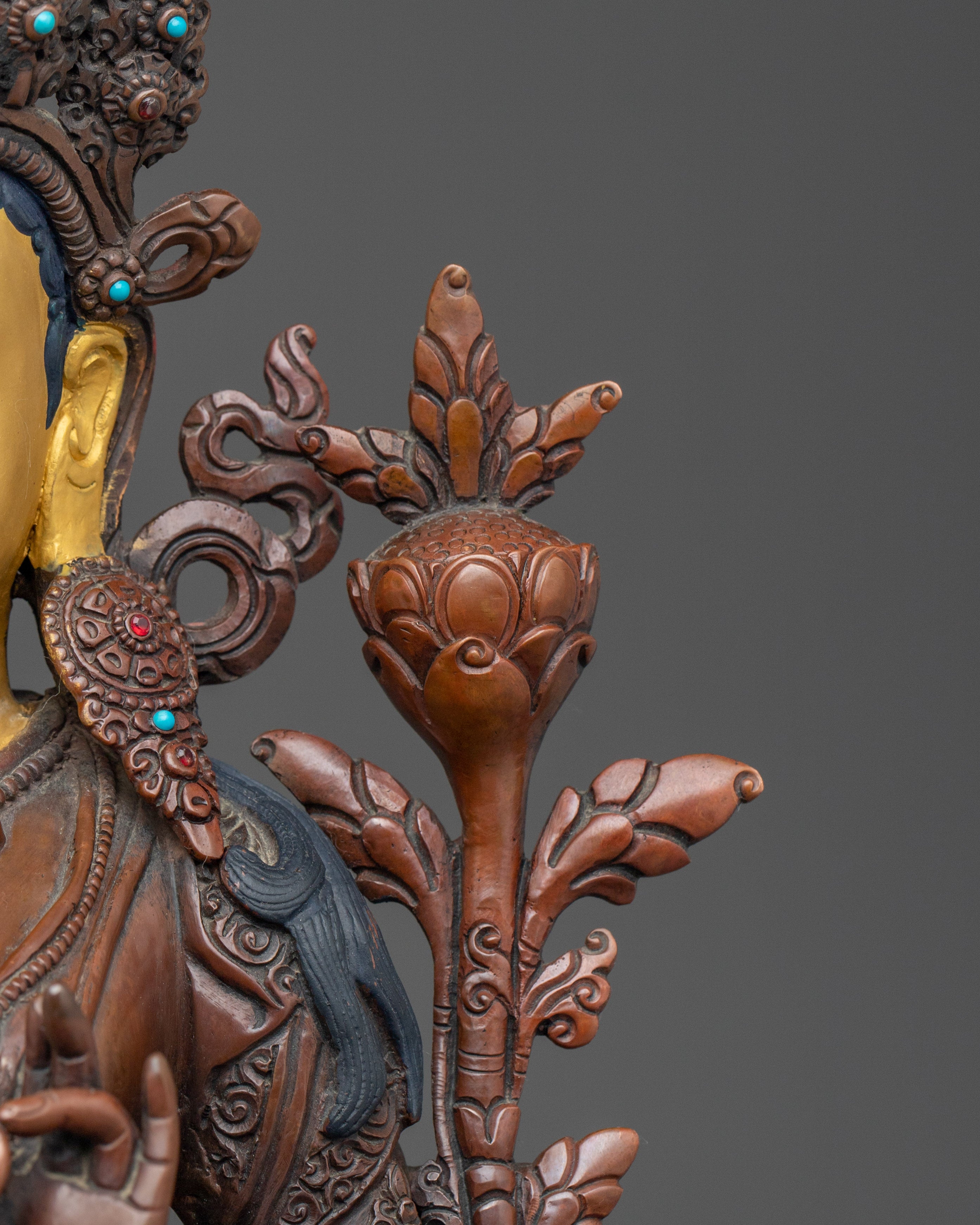 Female Bodhisattva Green Tara Sculpture | Compassionate Mother Deity