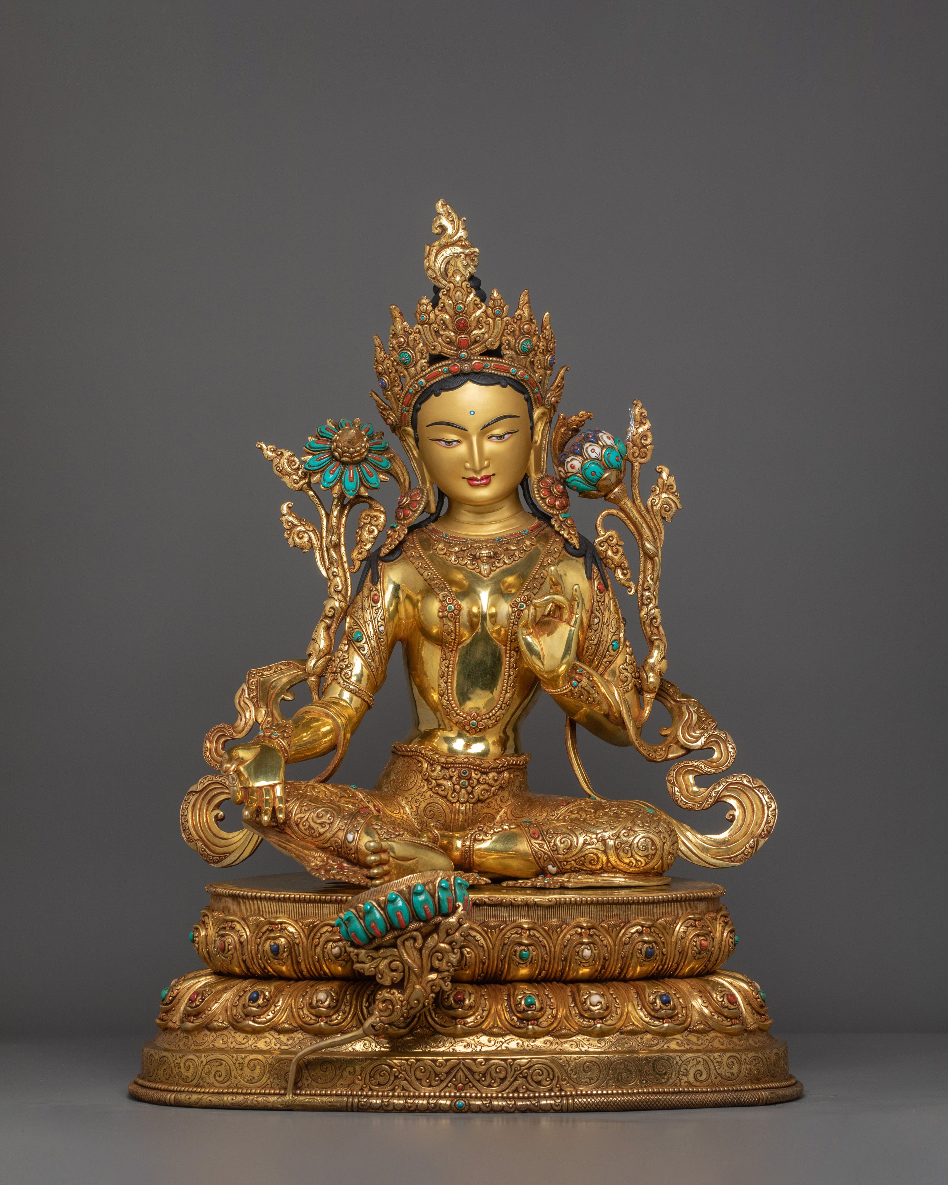 Set of Five Bodhisattva Statues | 5 Deity Set for Spiritual Harmony and Meditation