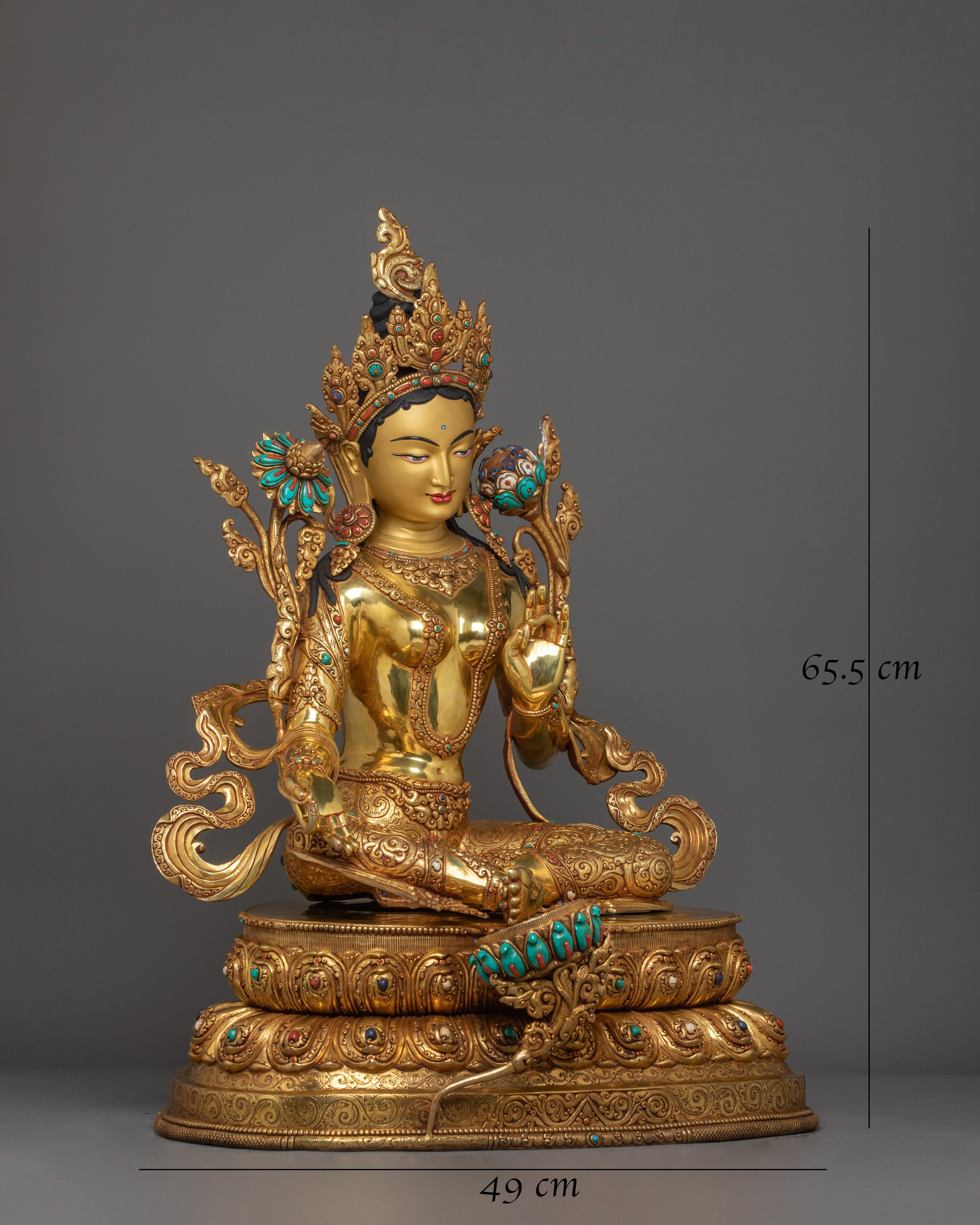 Set of Five Bodhisattva Statues | 5 Deity Set for Spiritual Harmony and Meditation