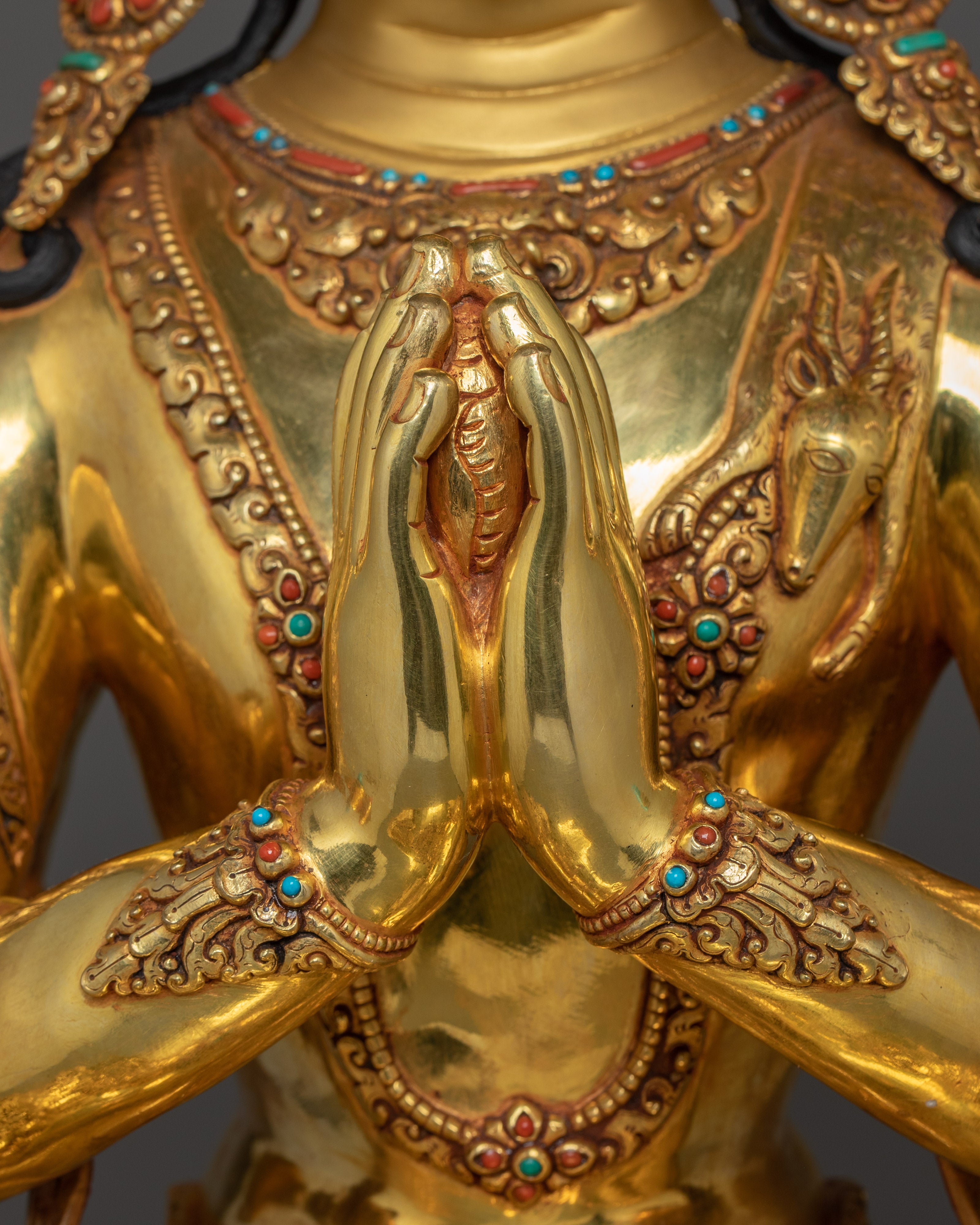 Set of Five Bodhisattva Statues | 5 Deity Set for Spiritual Harmony and Meditation