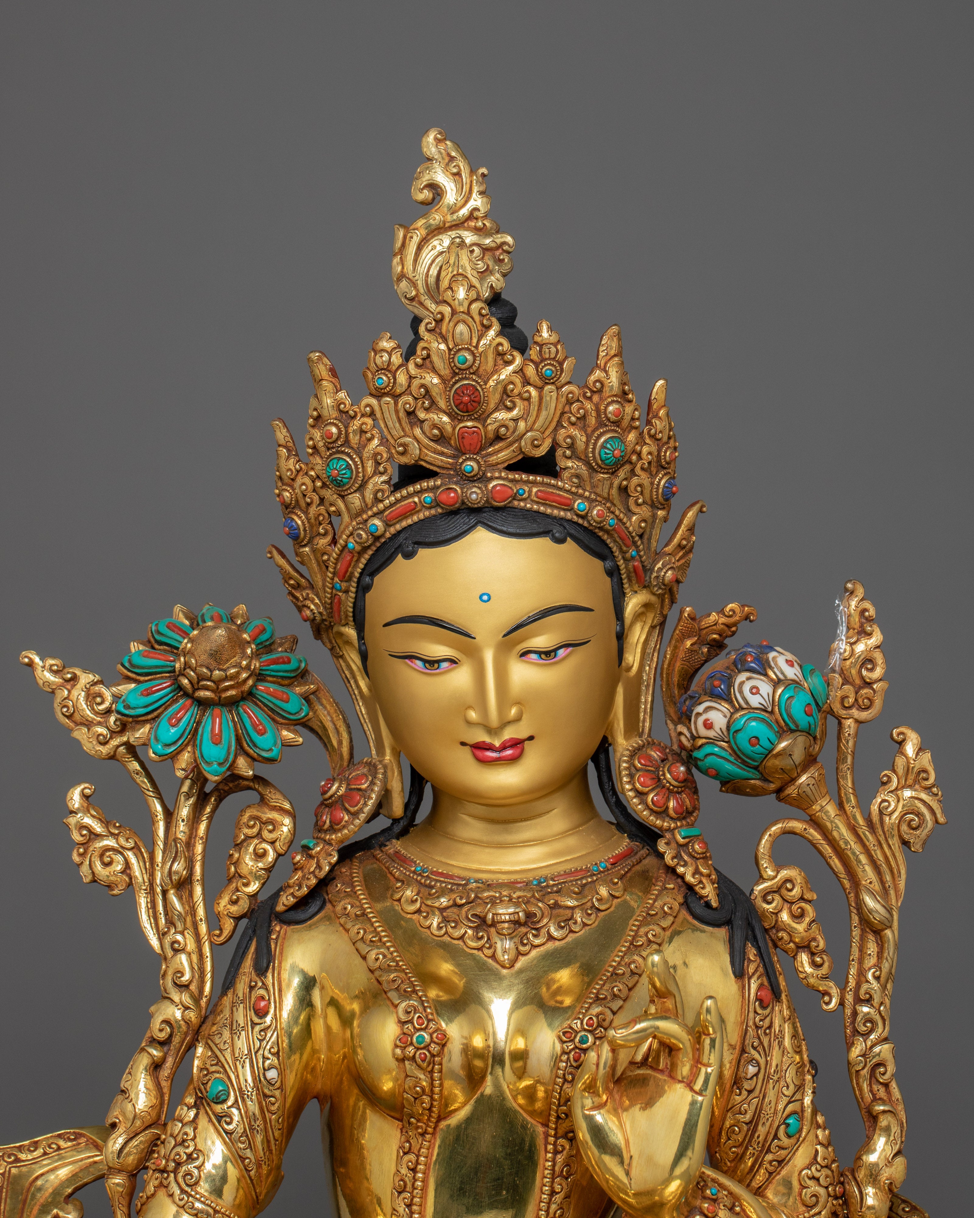 Set of Five Bodhisattva Statues | 5 Deity Set for Spiritual Harmony and Meditation