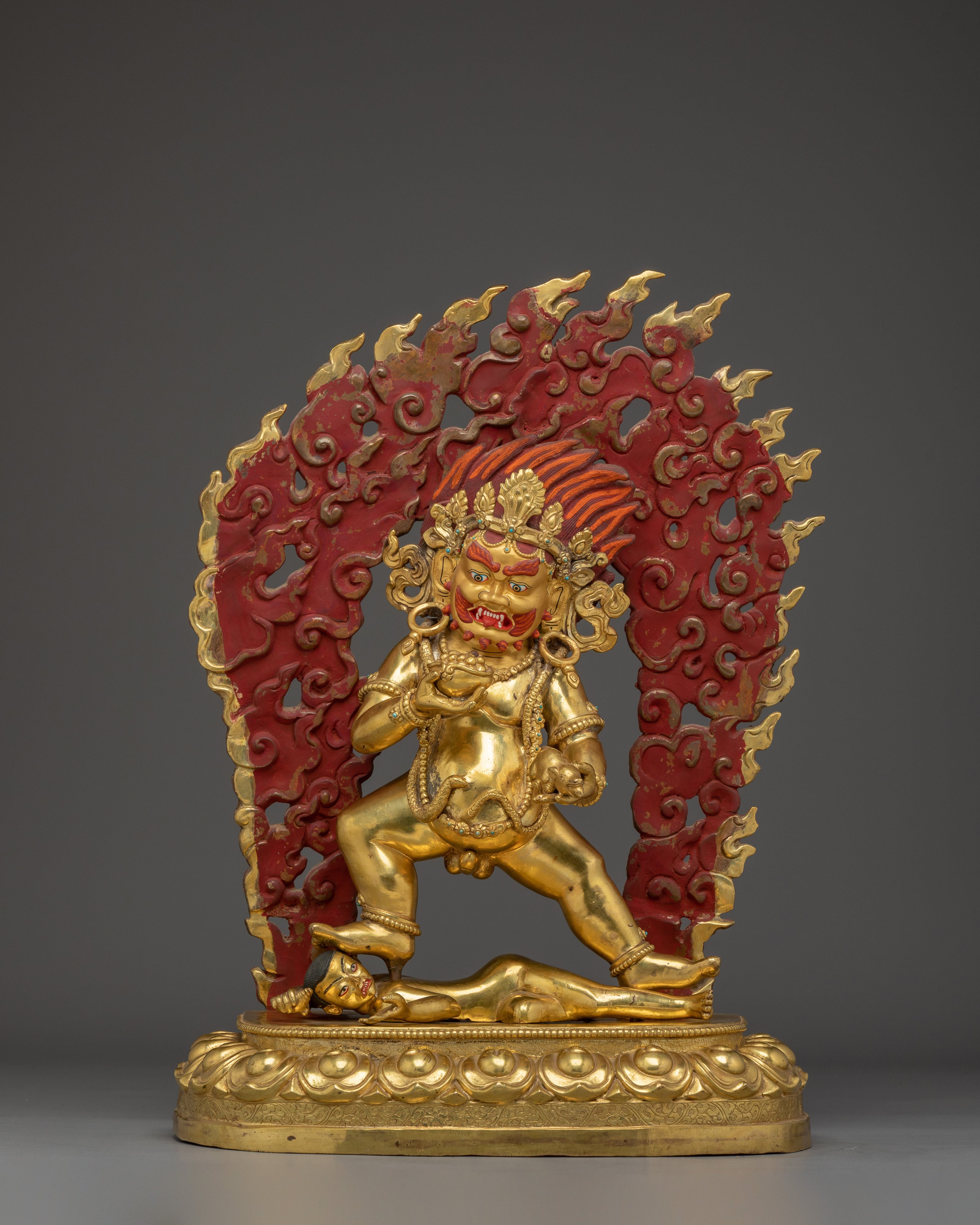 Black Dzambahala 24K Gold Tibetan Wealth Deity