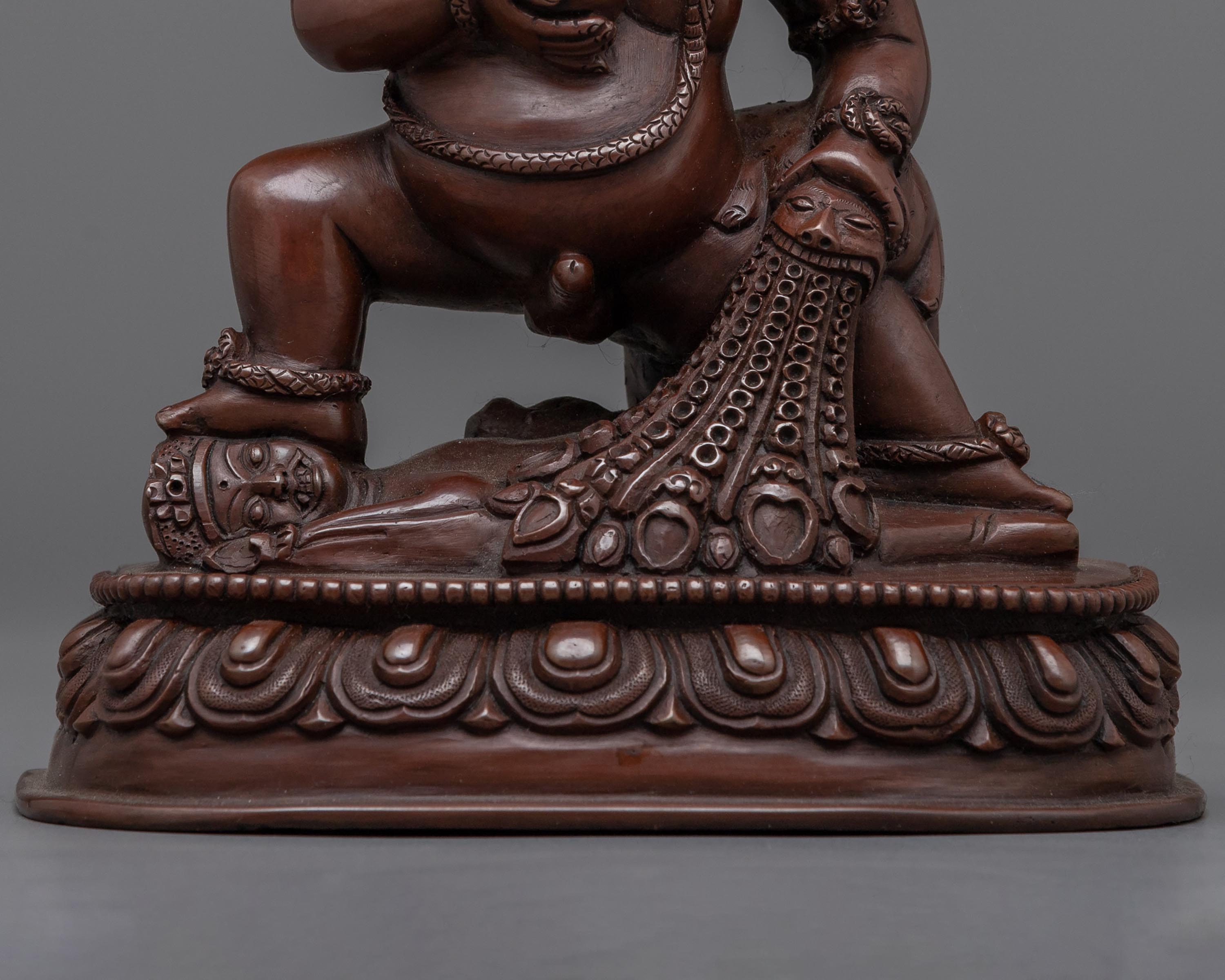 Striking Nepali Statue Craft 6.4" Black Dzambhala | Spiritual and Aesthetic Enrichment