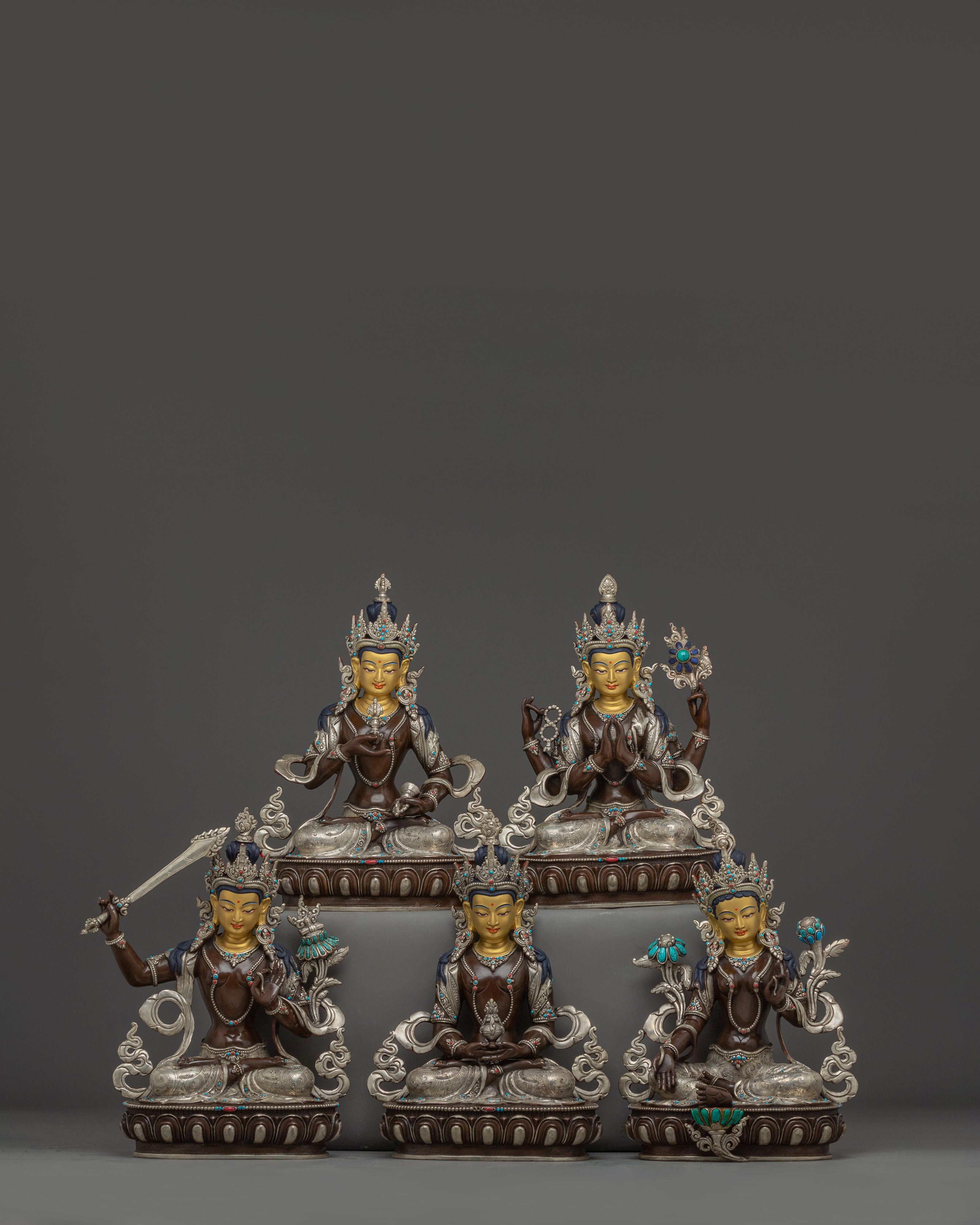 five-bodhisattva-statue-set