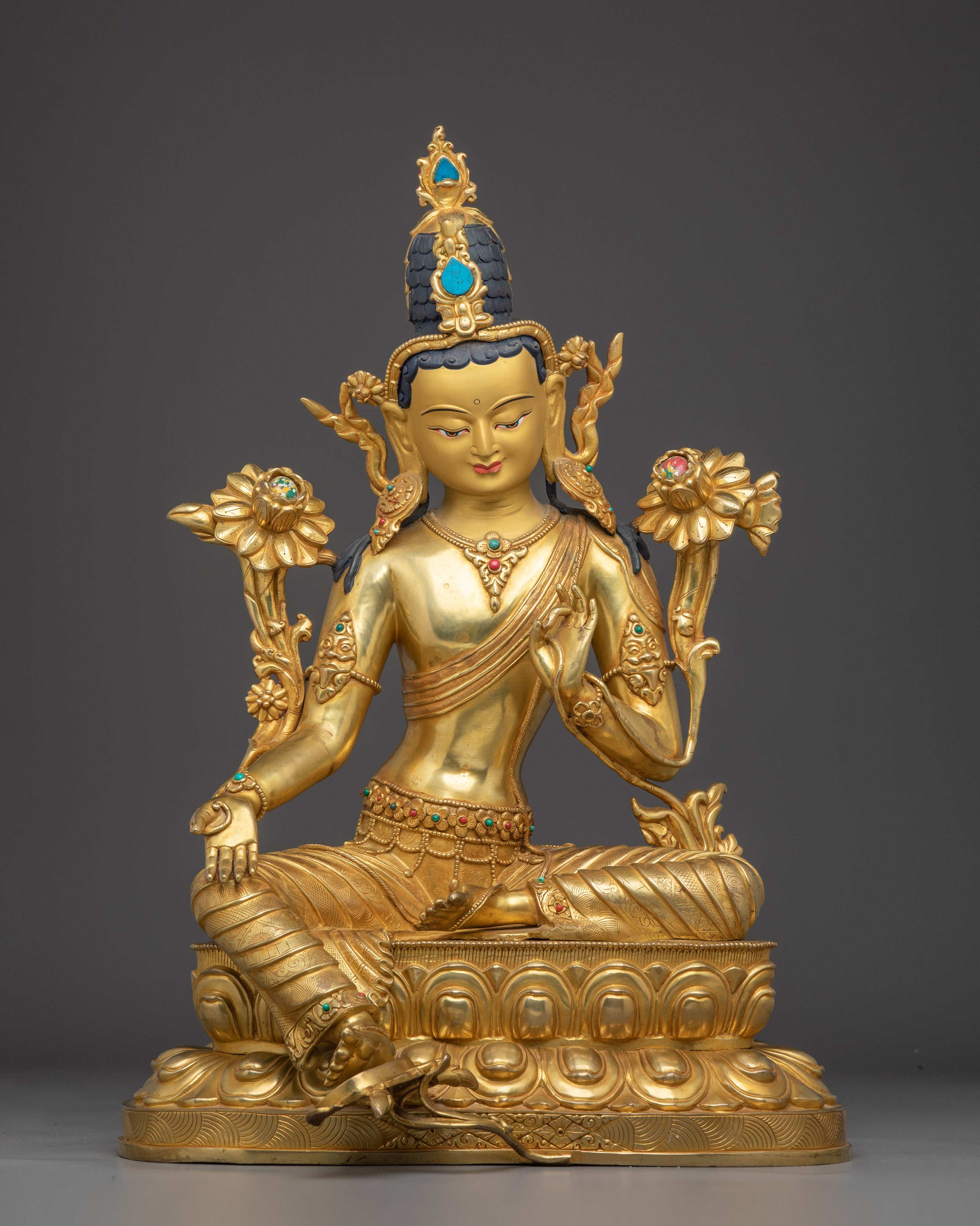 Majestic Green Tara Statue: Mother of Liberation