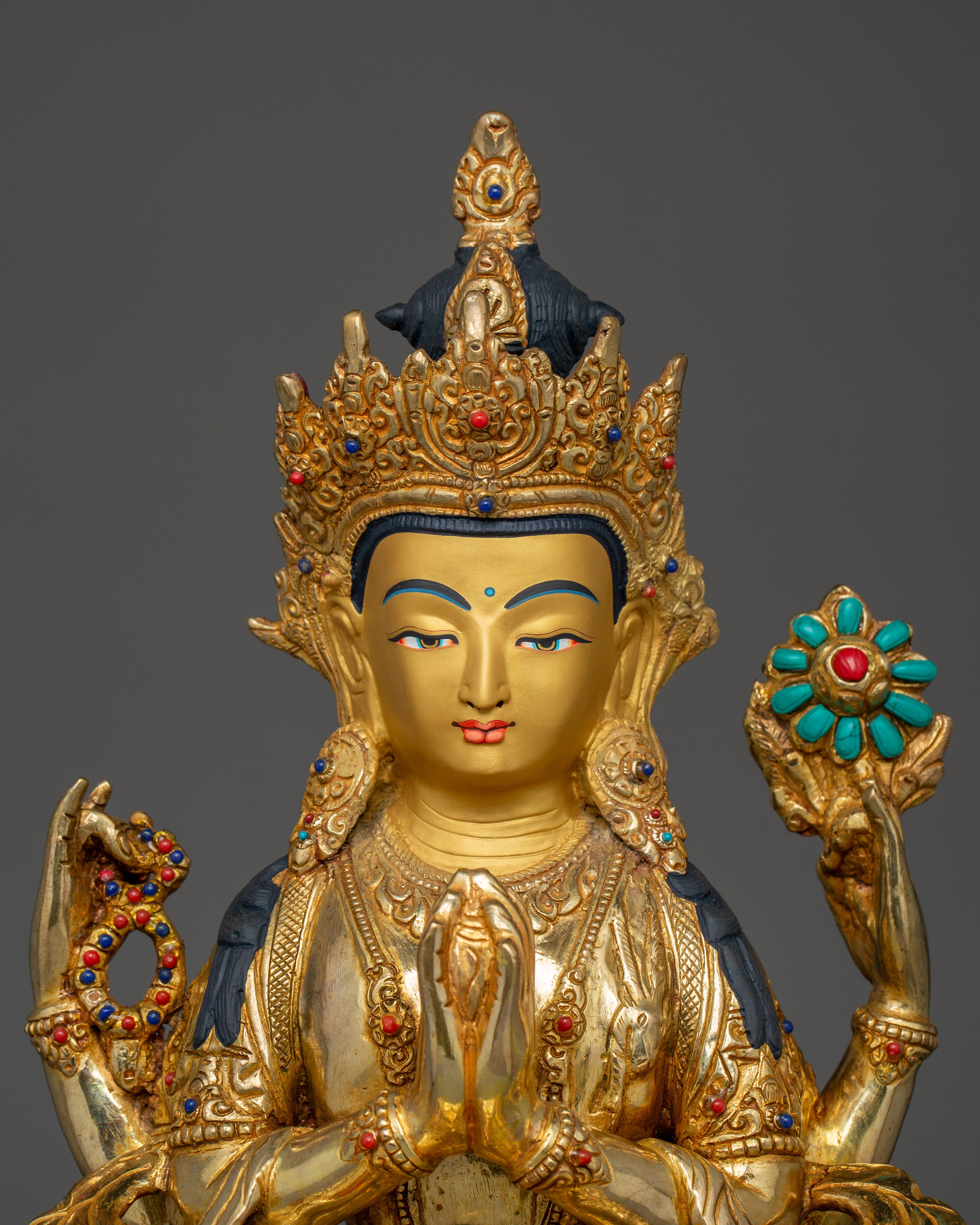 Tibetan Artwork Of Chenrezig | The Boddhisattva of Infinite Compassion