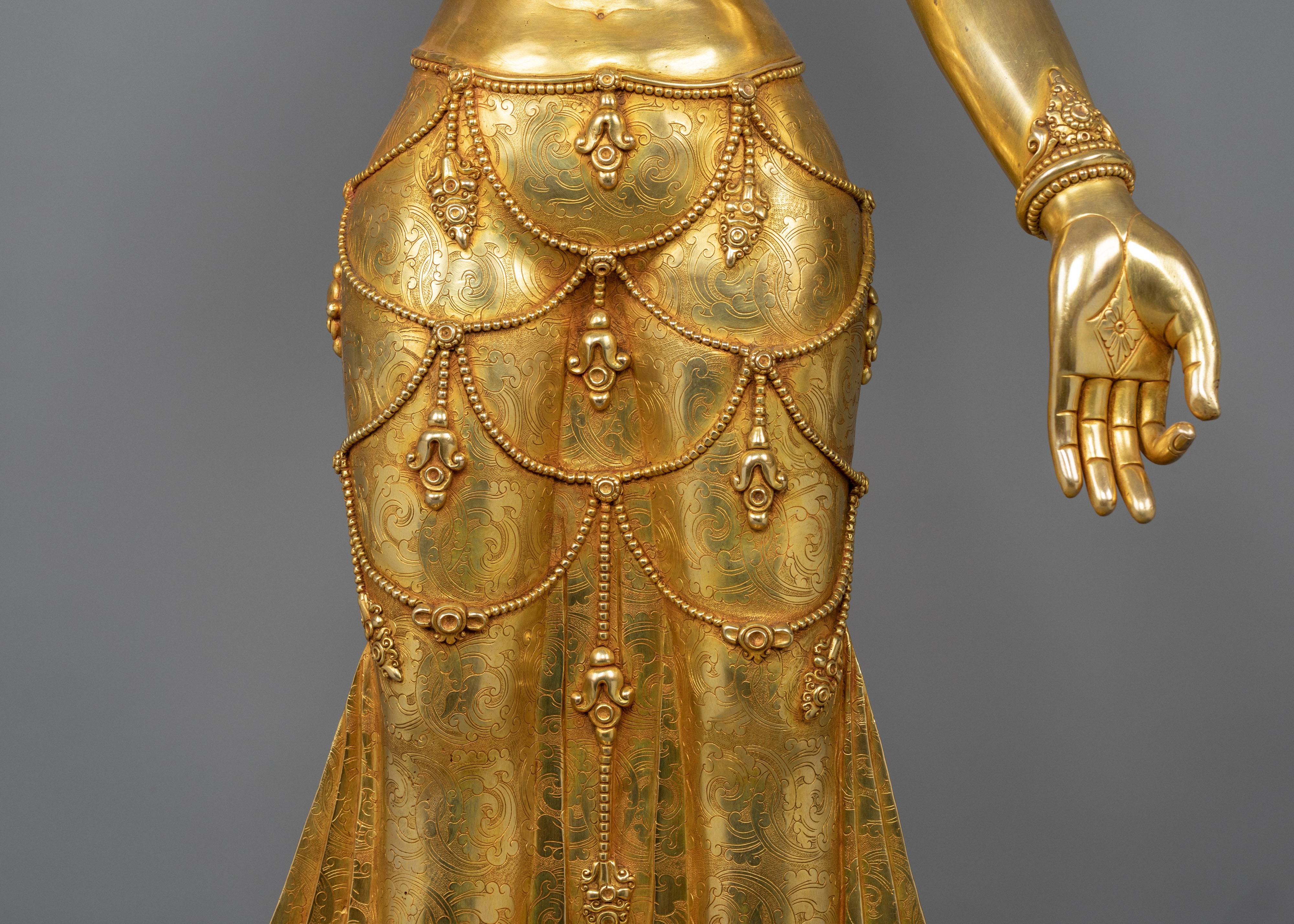 Standing Bodhisattva Chenrezig Sculpture | A Divine Representation of Compassion