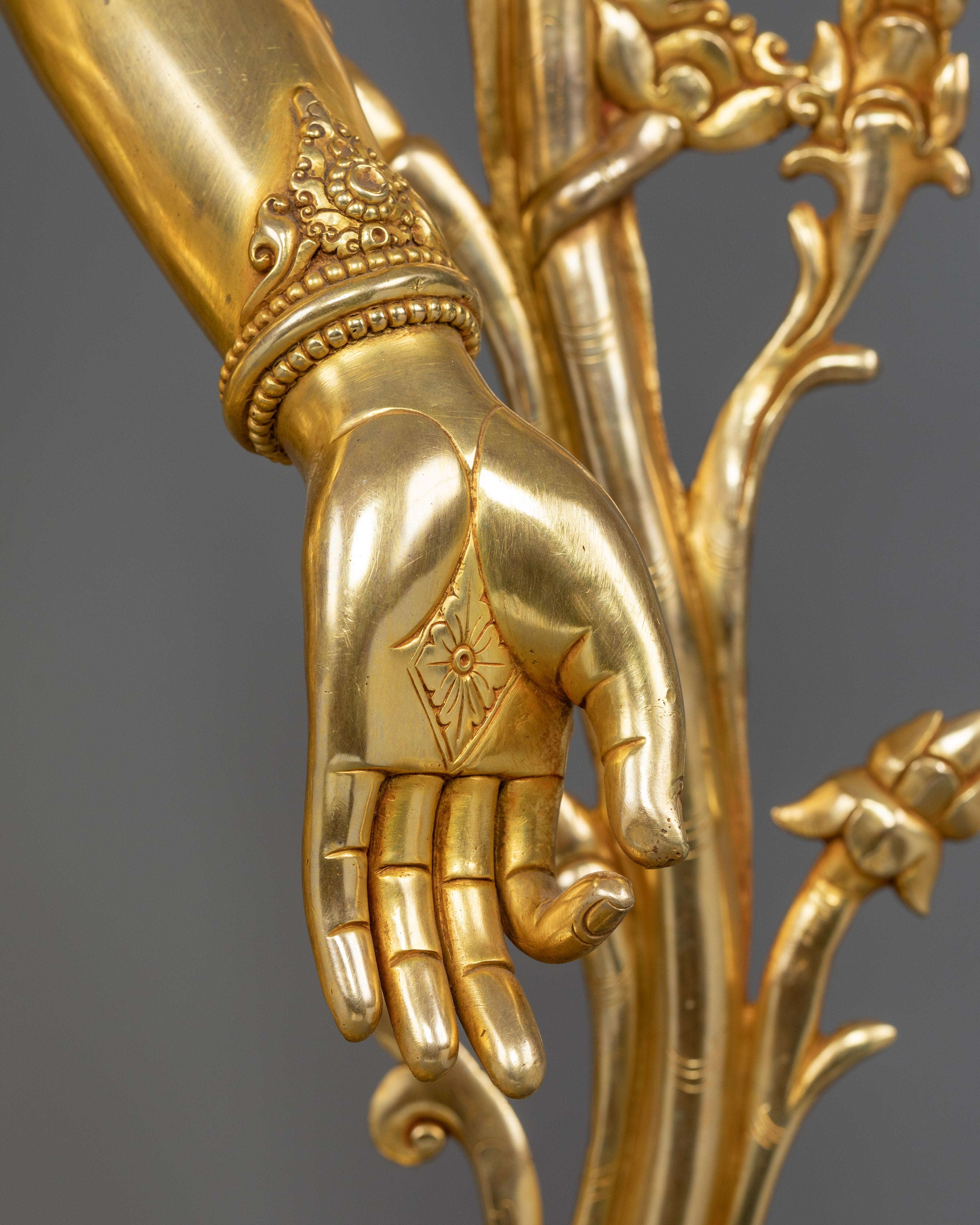 Standing Bodhisattva Chenrezig Sculpture | A Divine Representation of Compassion