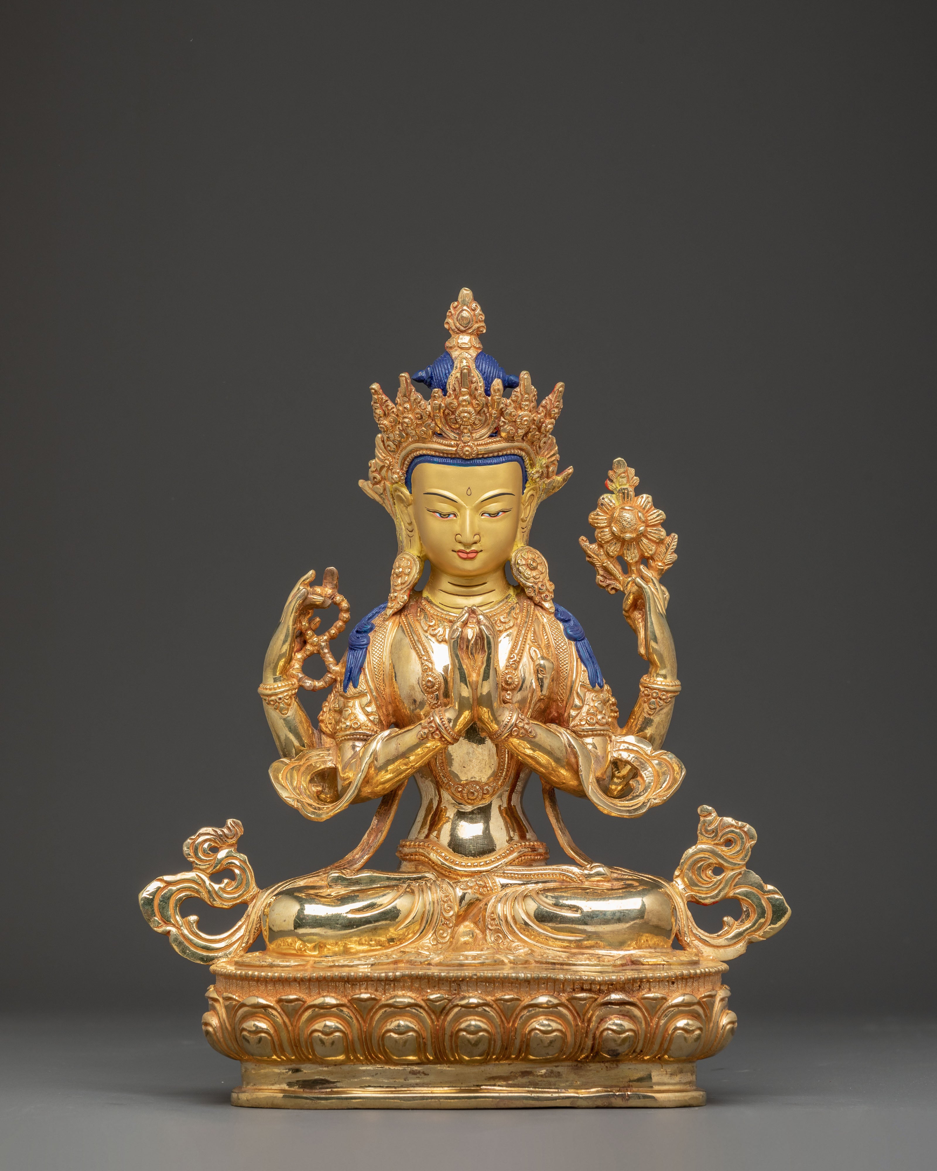 13.2 Inch Statue of Bodhisattva Chenrezig