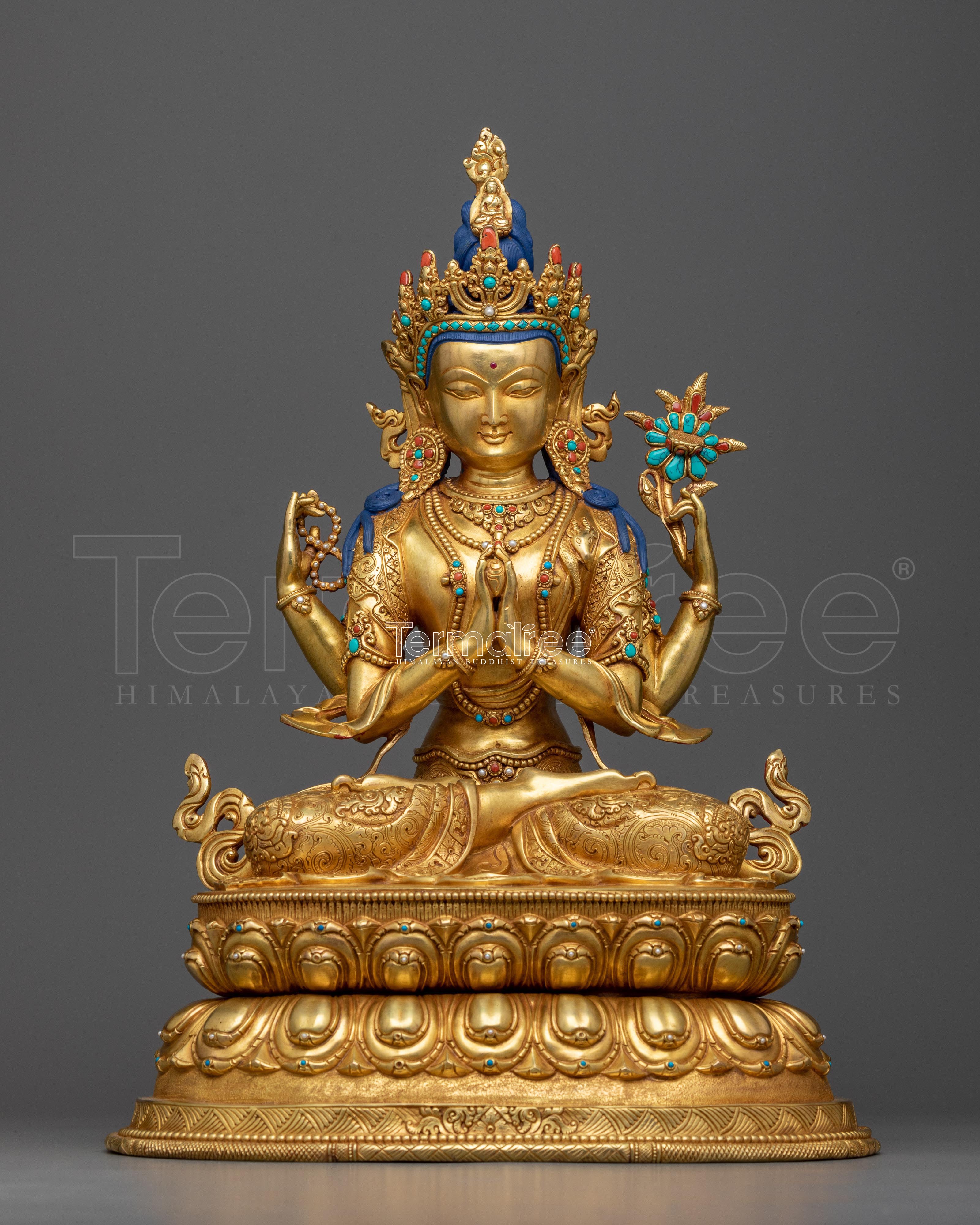 16.5 Inches Chenrezig Statue | Bodhisattva Buddha of Compassion