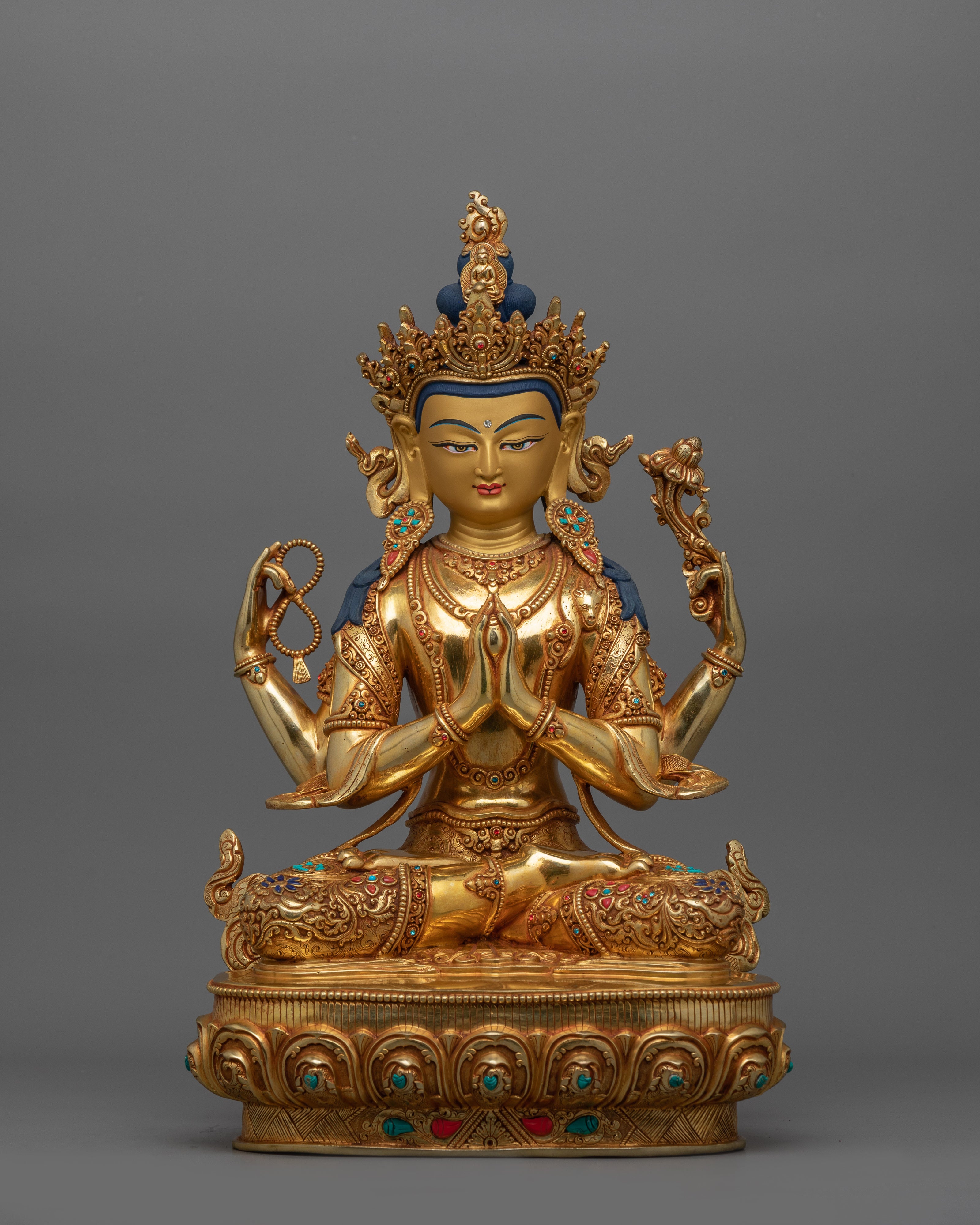 Chenrezig Infinite Compassionate Deity Figurine for Compassion and Serenity
