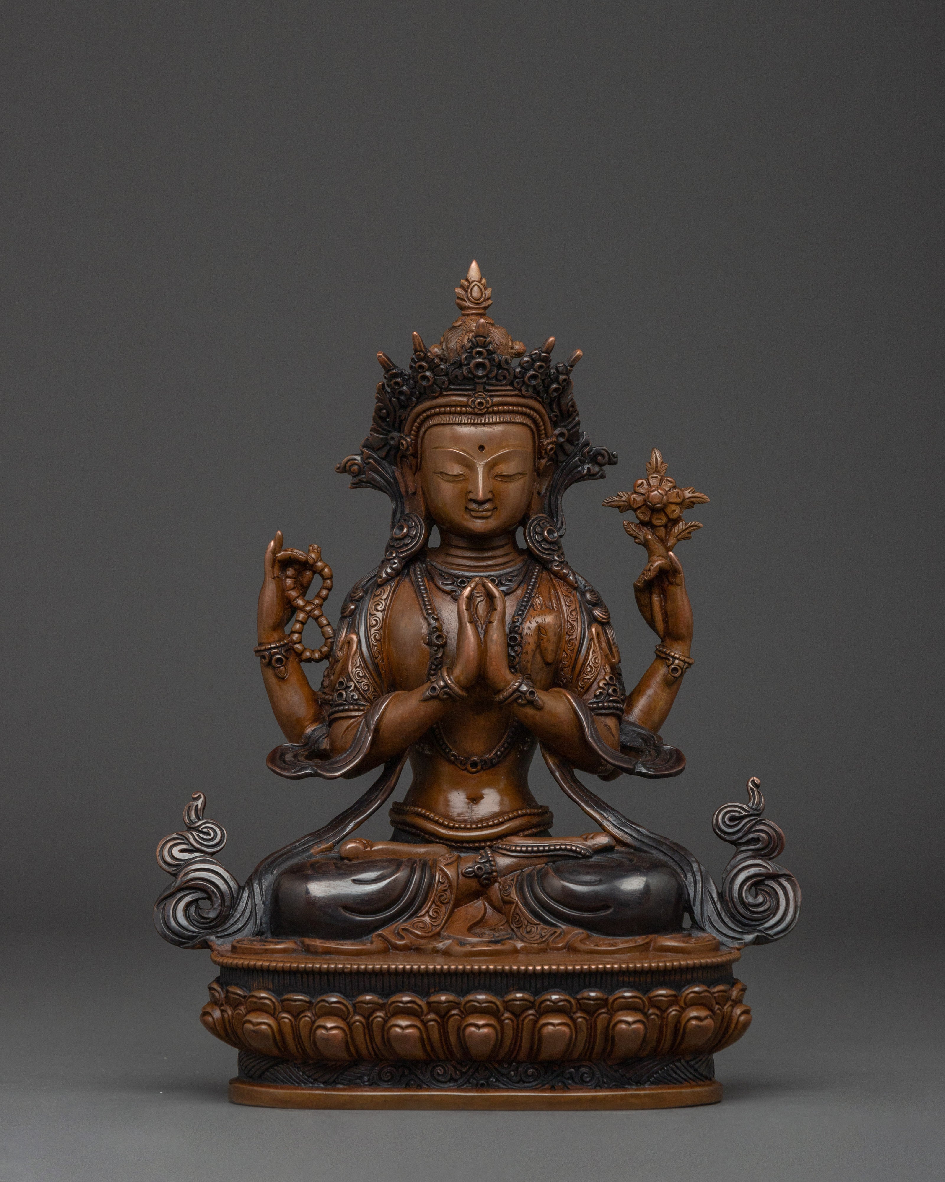 handcrafted-buddha-statue-of-chenrezig