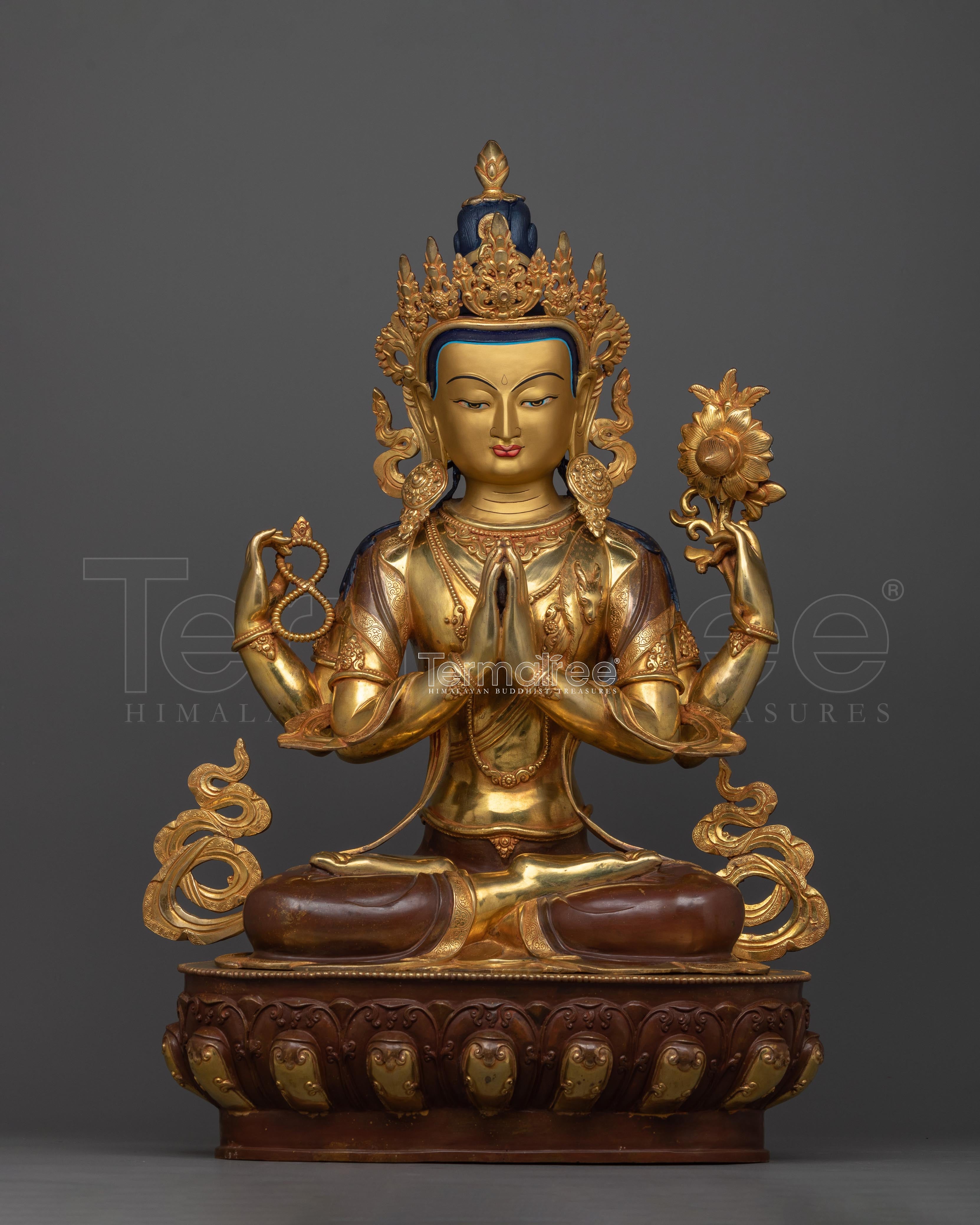 Chenrezig Large Statue | 25.9 Inches Sculpture of Compassionate Being
