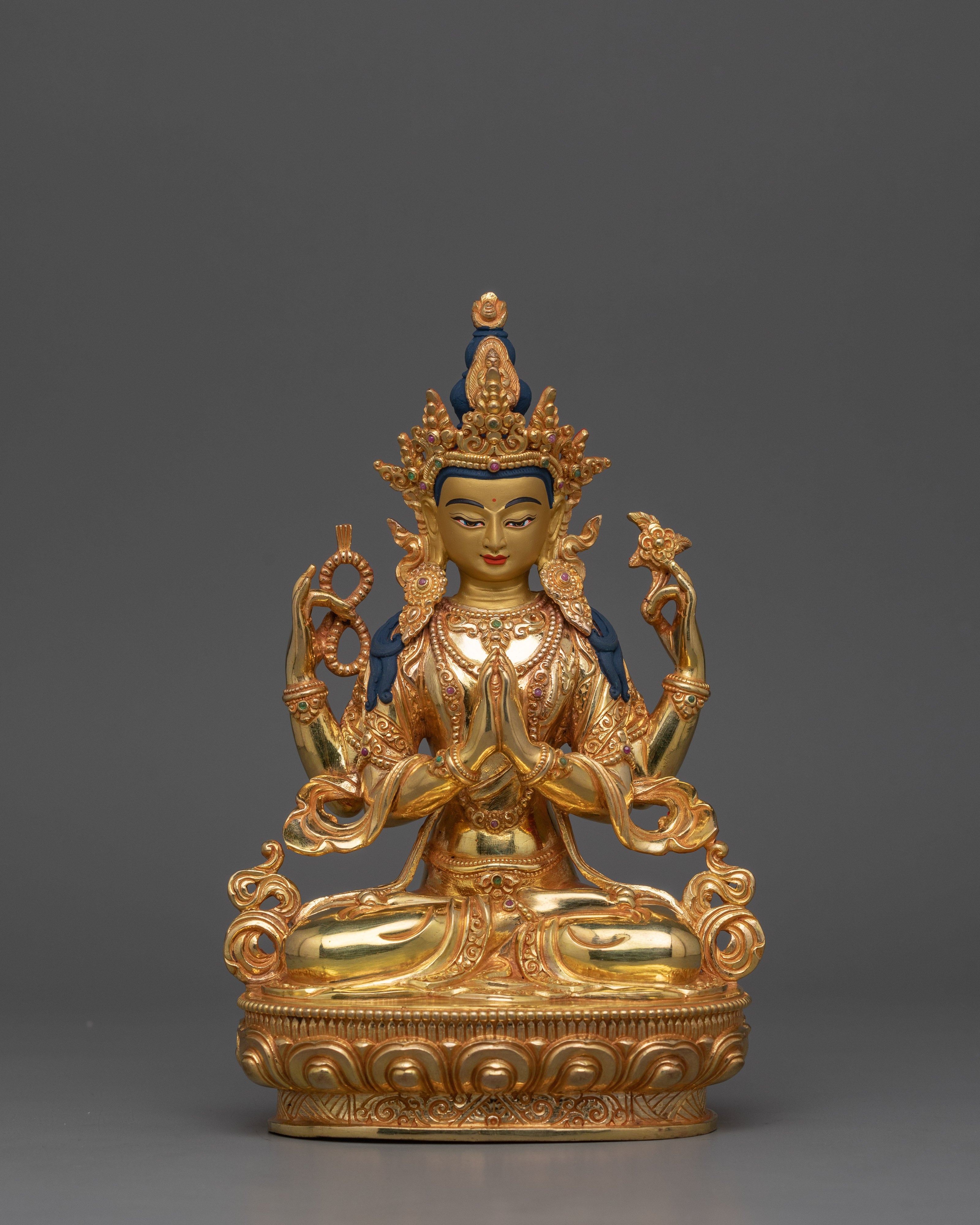 tradtional-himalayan-statue-of-chenrezig