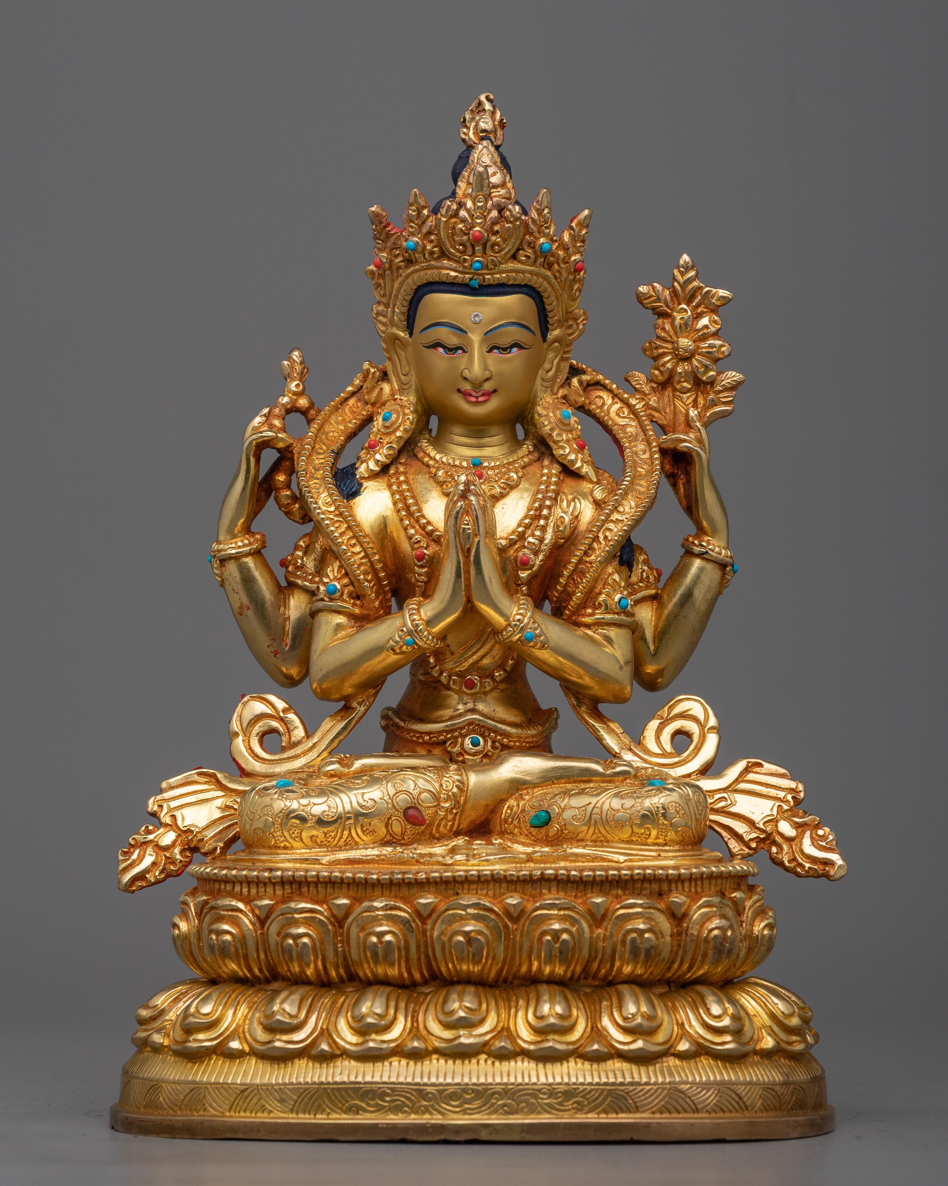 4 Armed Chenrezig Figurine