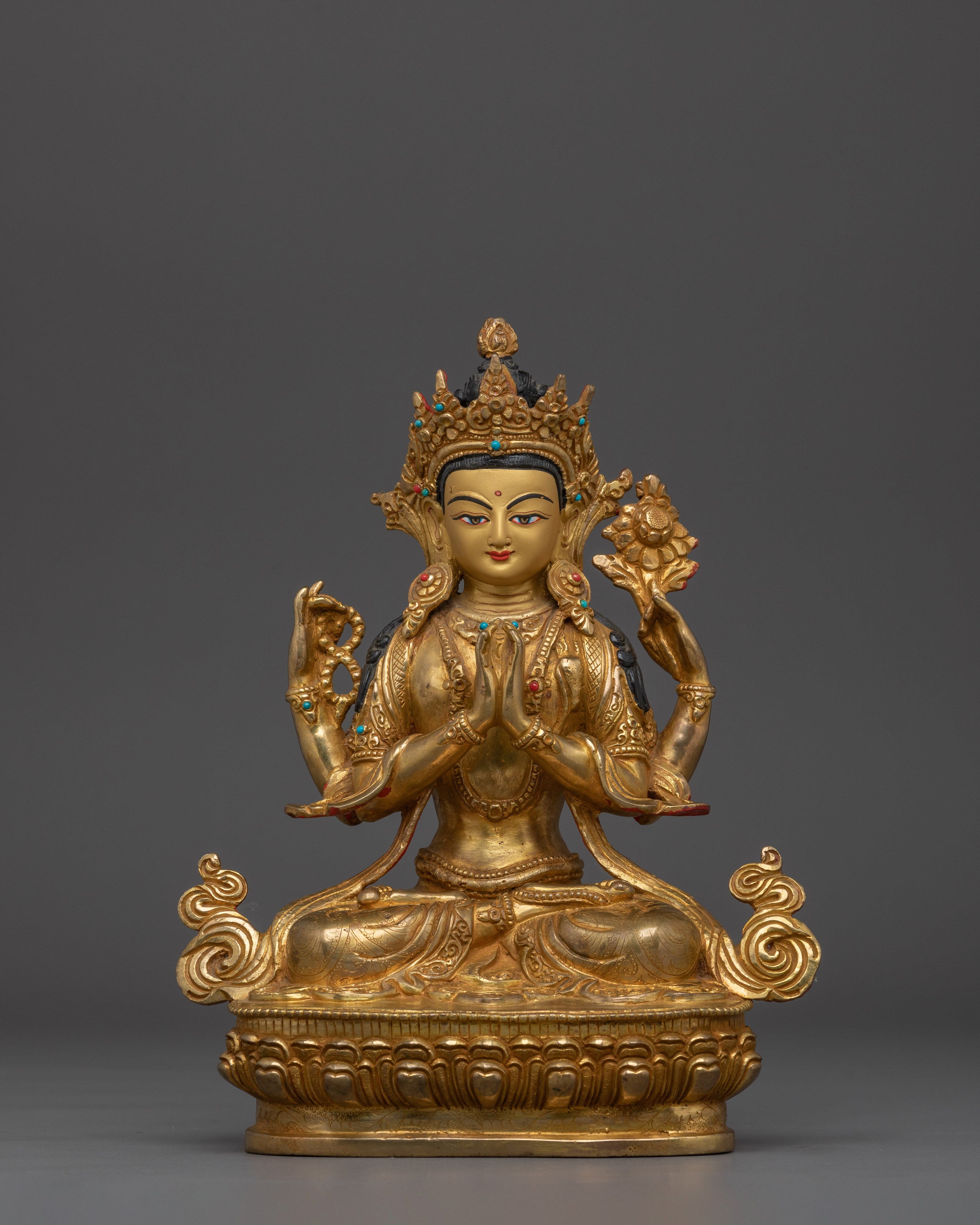 Compassion Bodhisattva Chenrezig Handmade Statue
