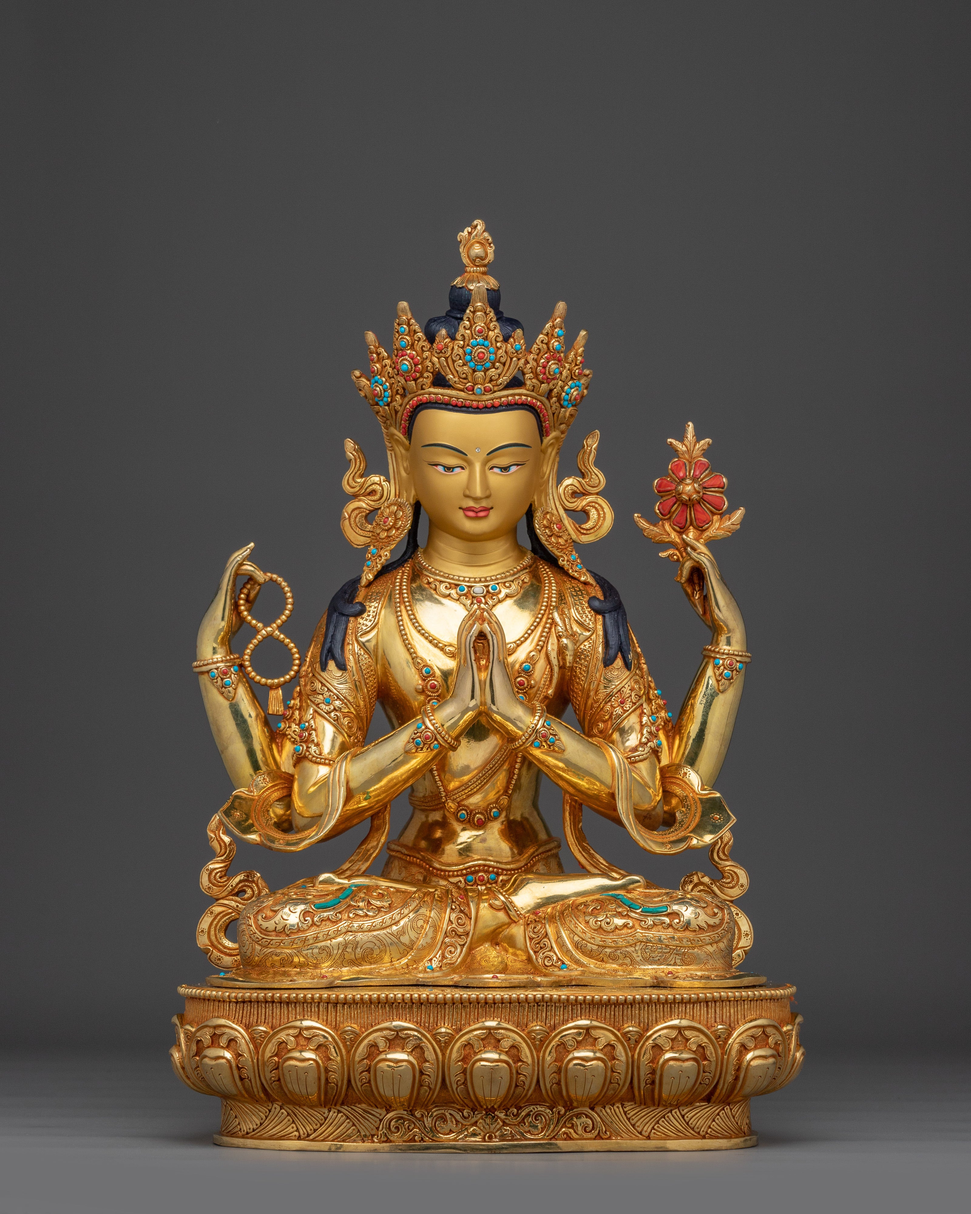 Four-Armed Avalokiteshvara Compassion Sculpture