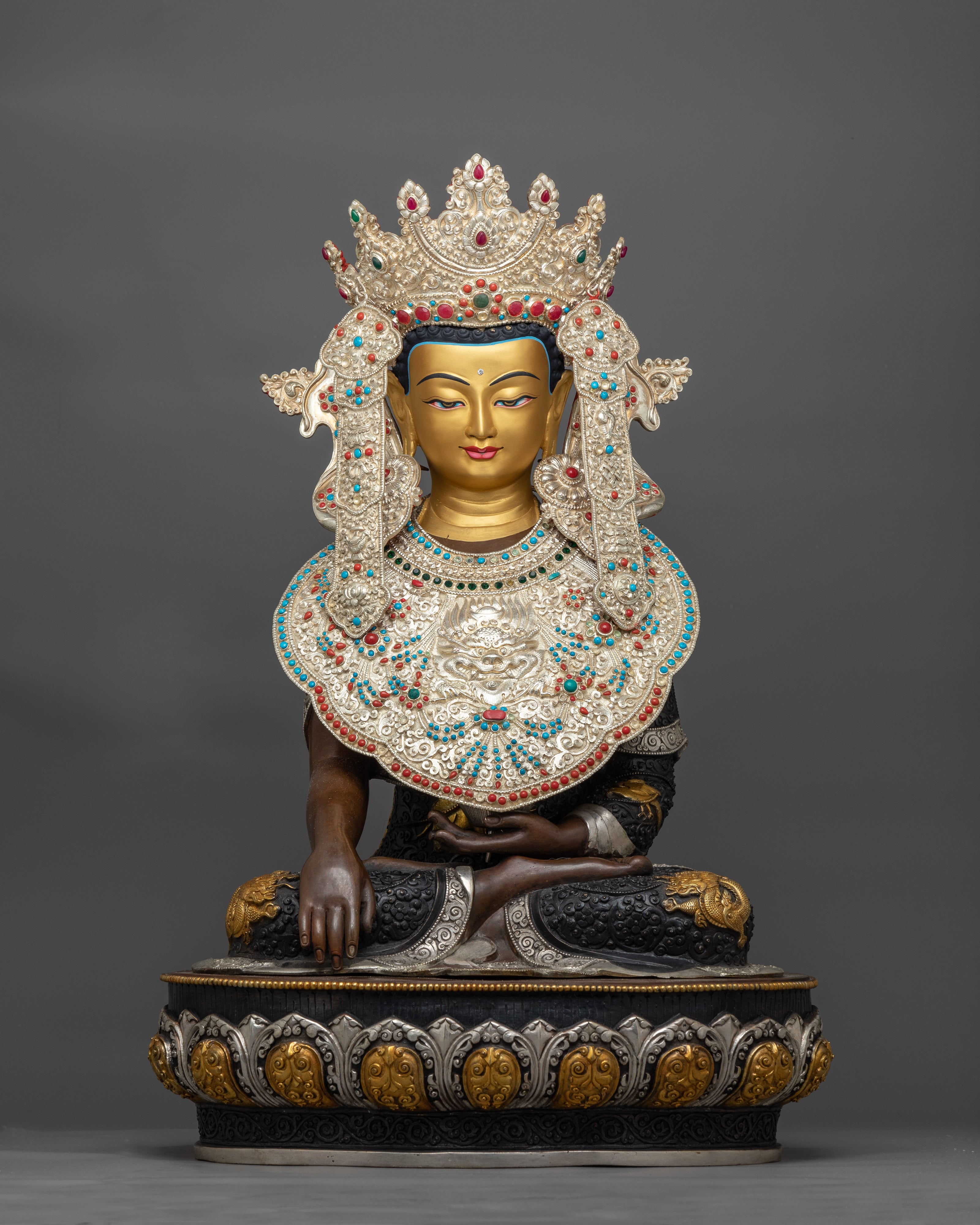 crown-shakyamuni-buddha-gold-and-silver-plated