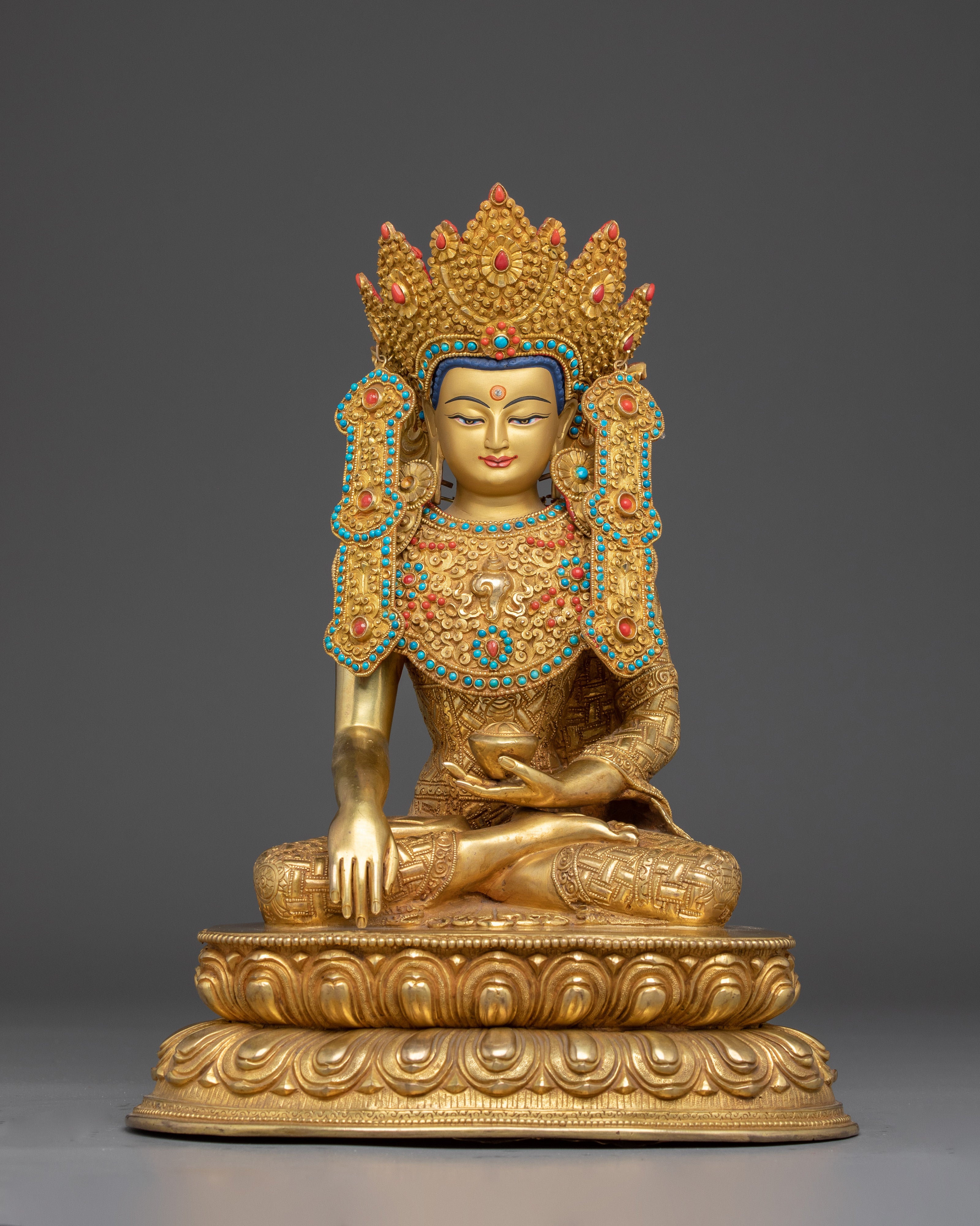 Crown Shakyamuni Buddha Statue: Dharma Teacher