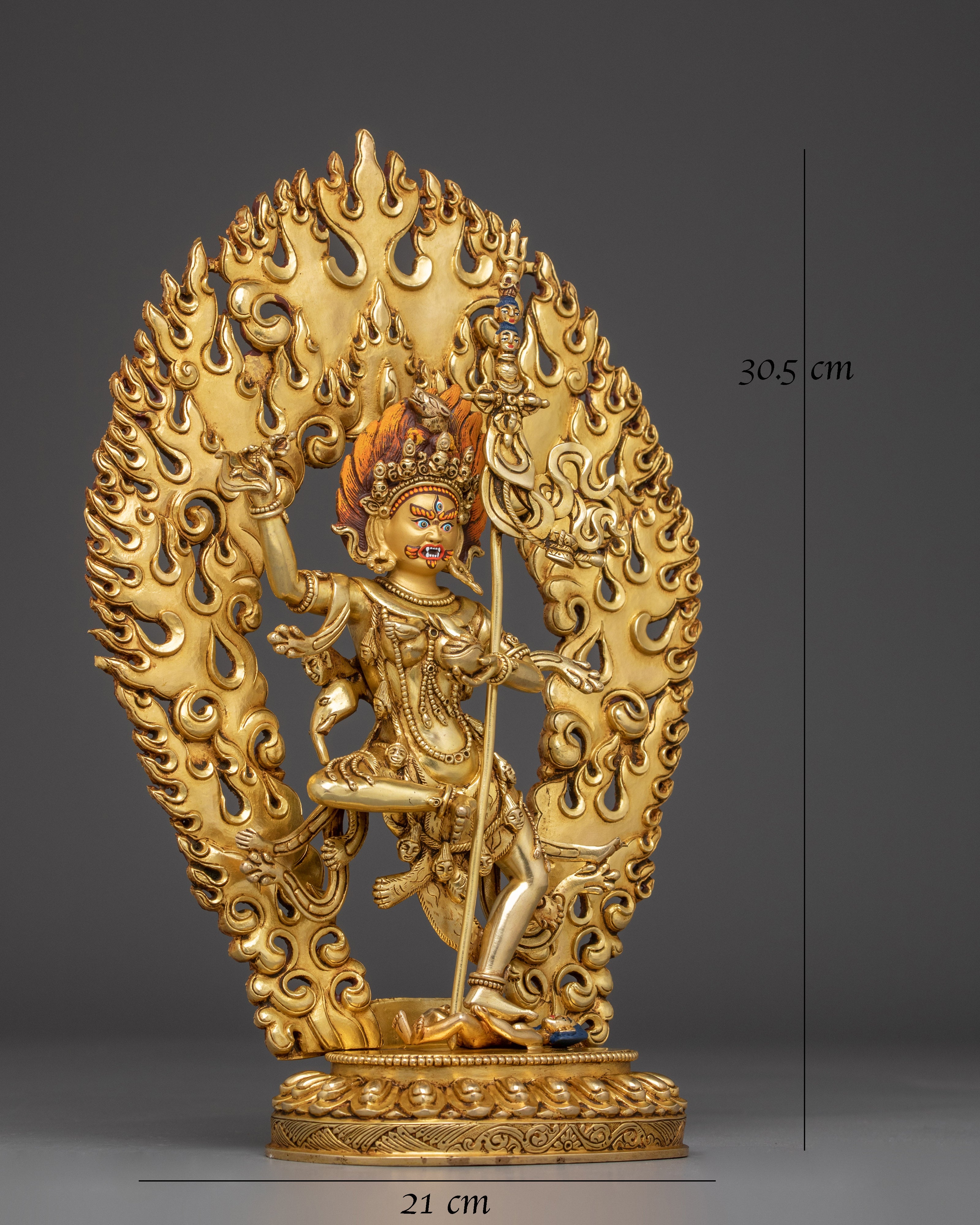 Handmade Dorje Phagmo Statue: Tibetan Tantric Yogini