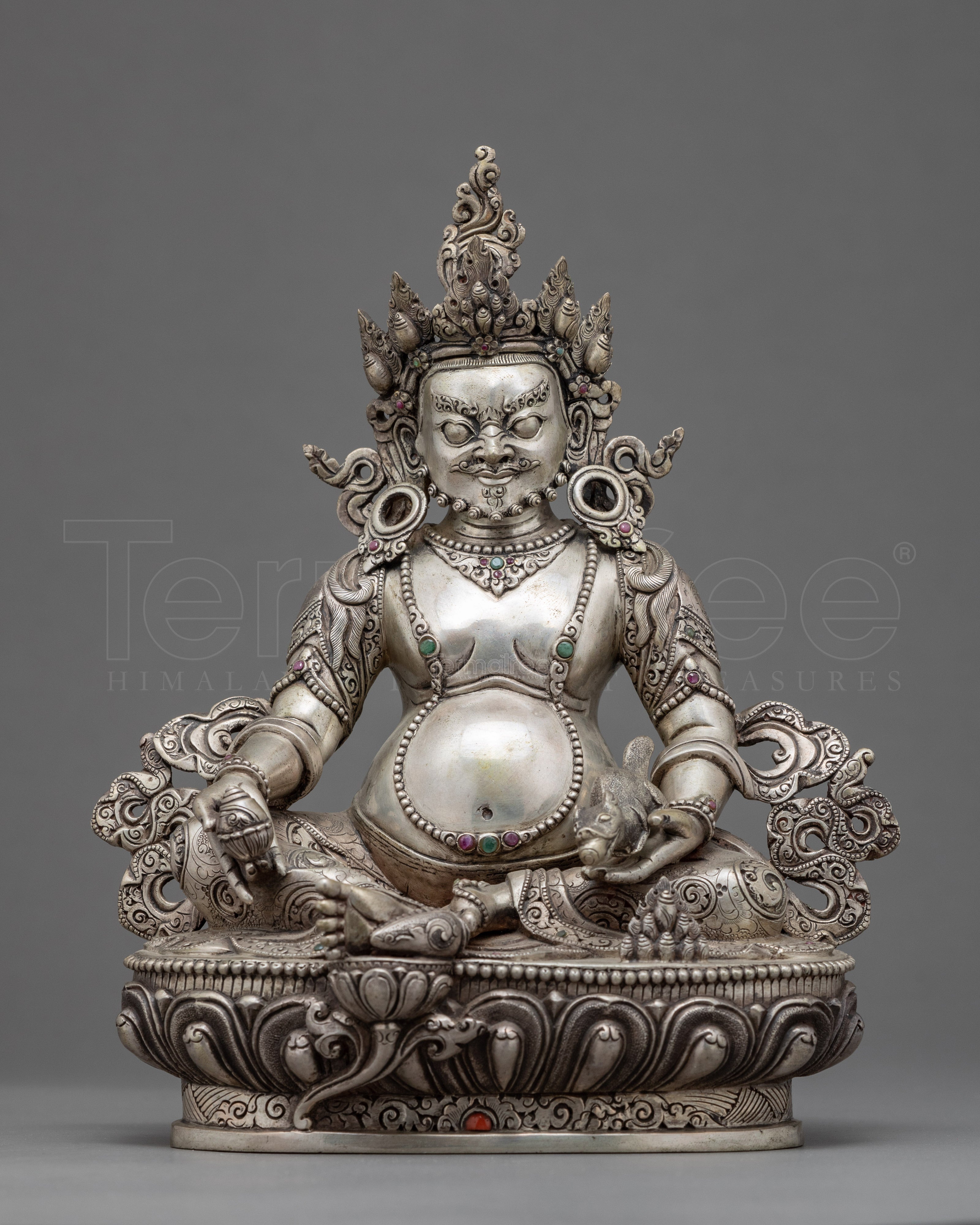 Indoor Dzambhala Sculpture | Traditional Wealth Deity Art