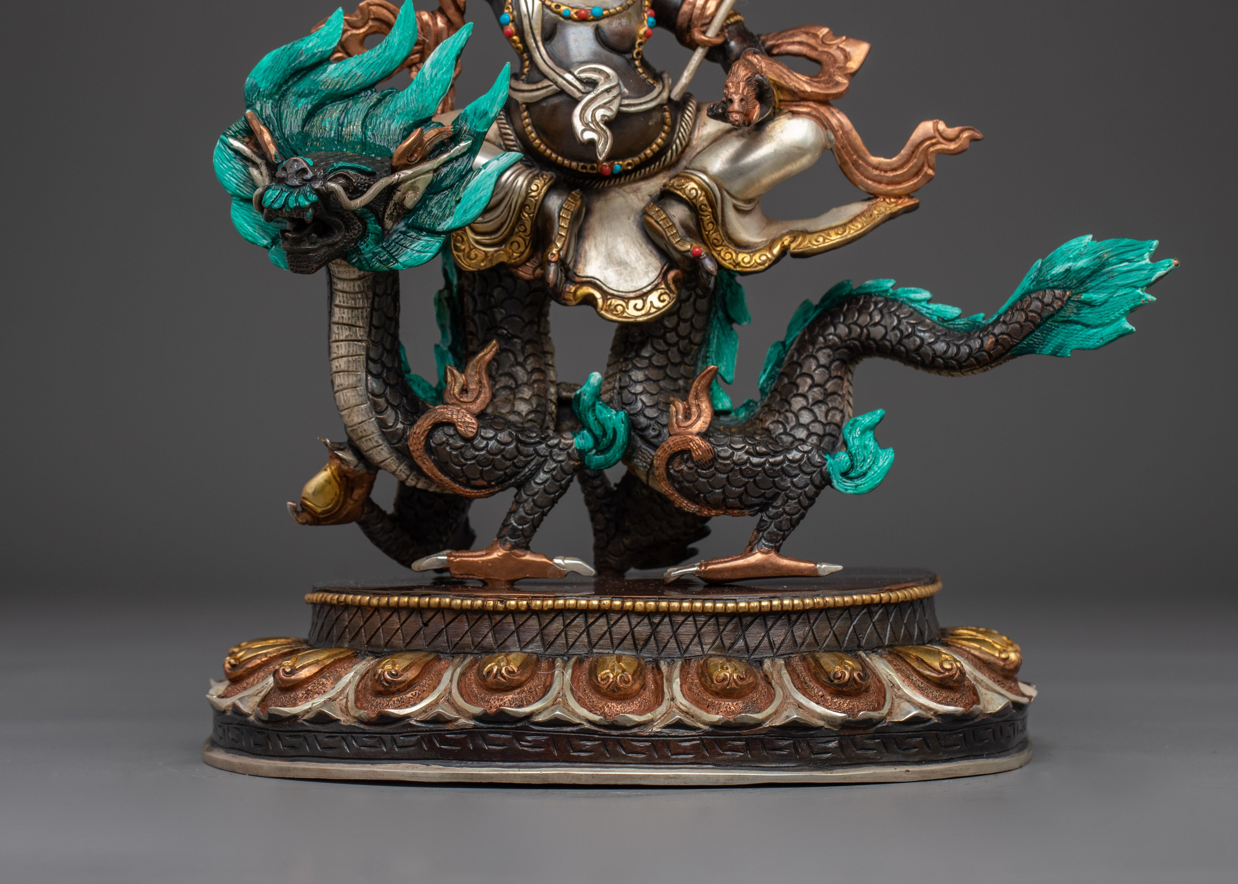 White Dzambhala Statue: Buddhist Wealth Deity