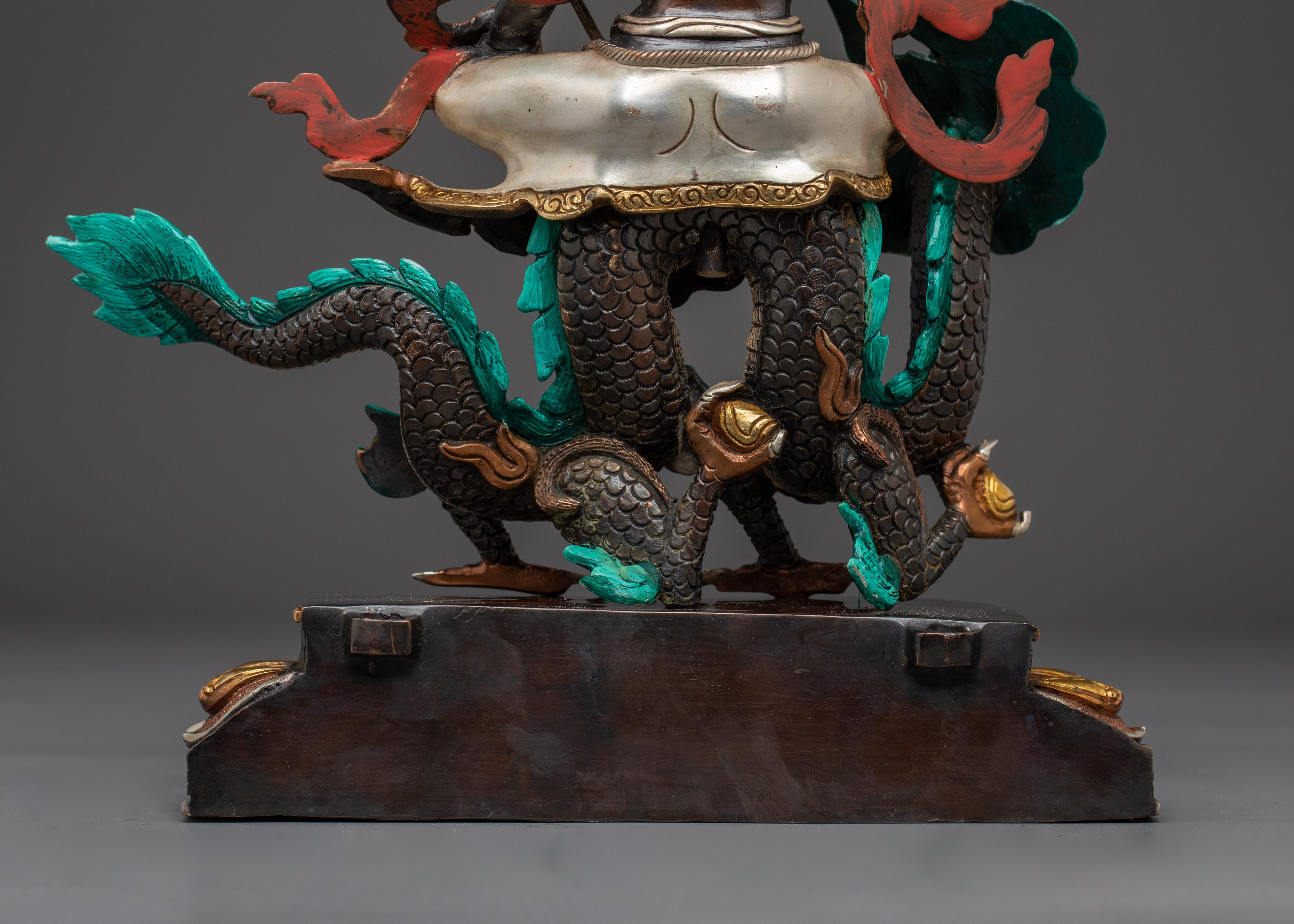 White Dzambhala Statue: Buddhist Wealth Deity