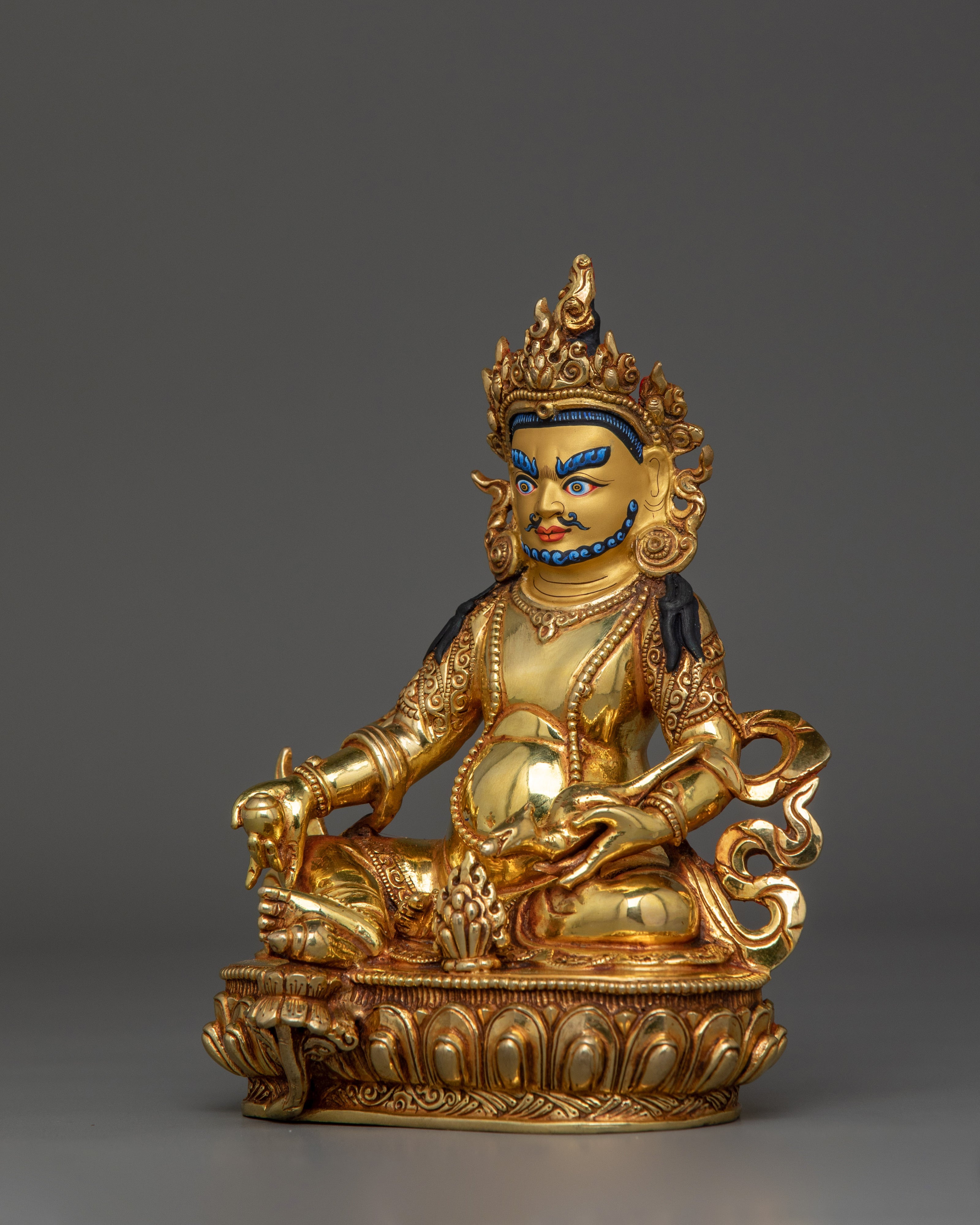 Dzambhala Buddhist Wealth Deity Statue | Guardian of Prosperity