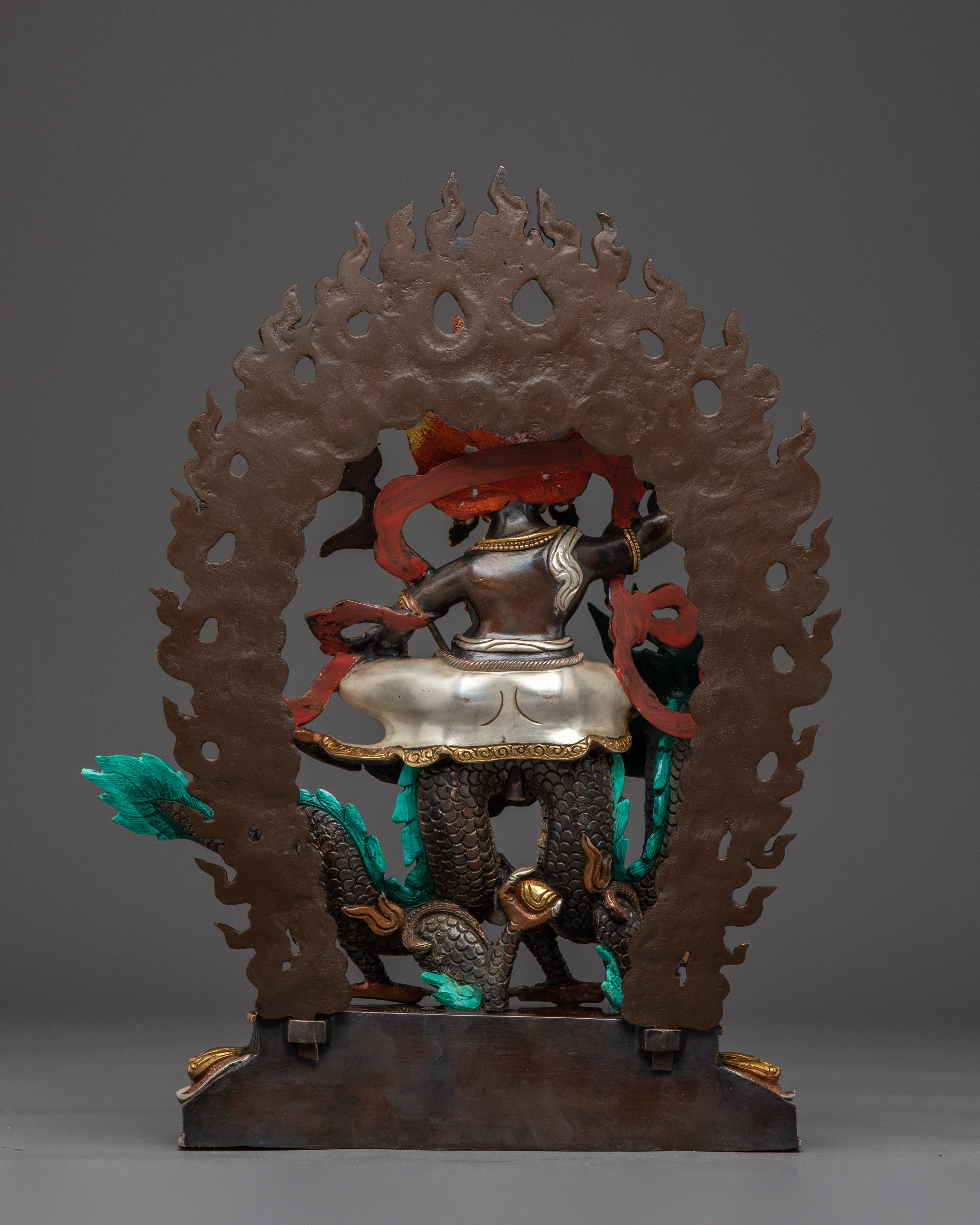 White Dzambhala Statue: Buddhist Wealth Deity