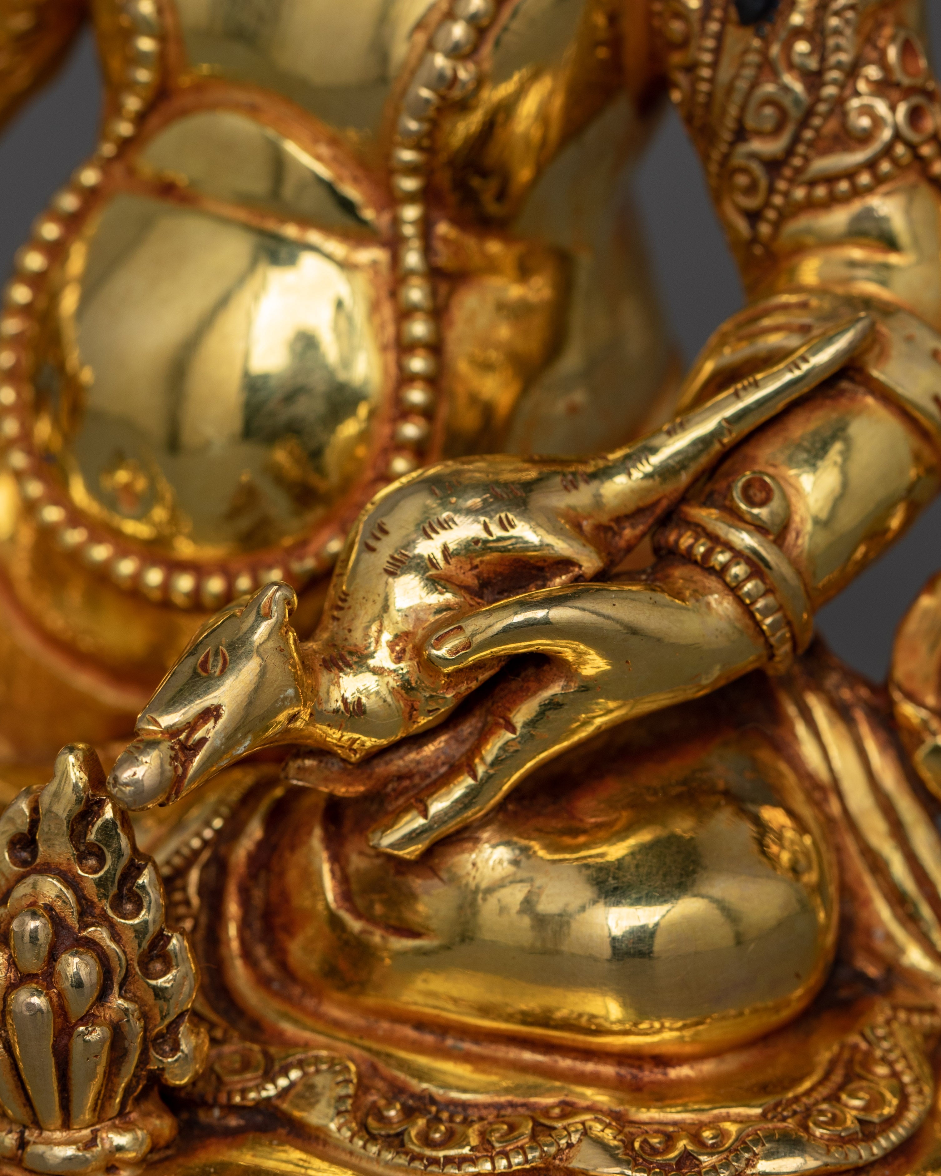 Dzambhala Buddhist Wealth Deity Statue | Guardian of Prosperity
