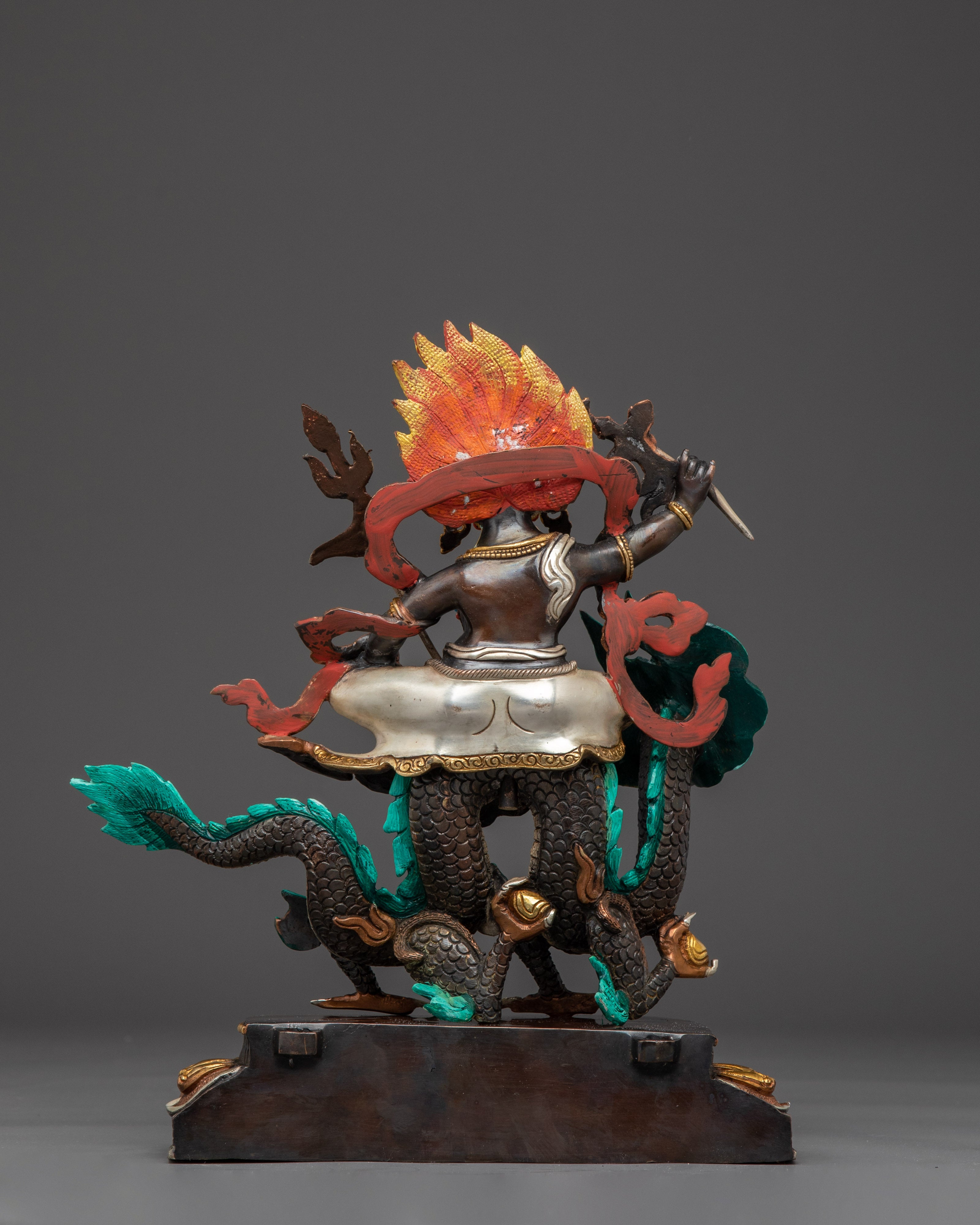 White Dzambhala Statue: Buddhist Wealth Deity