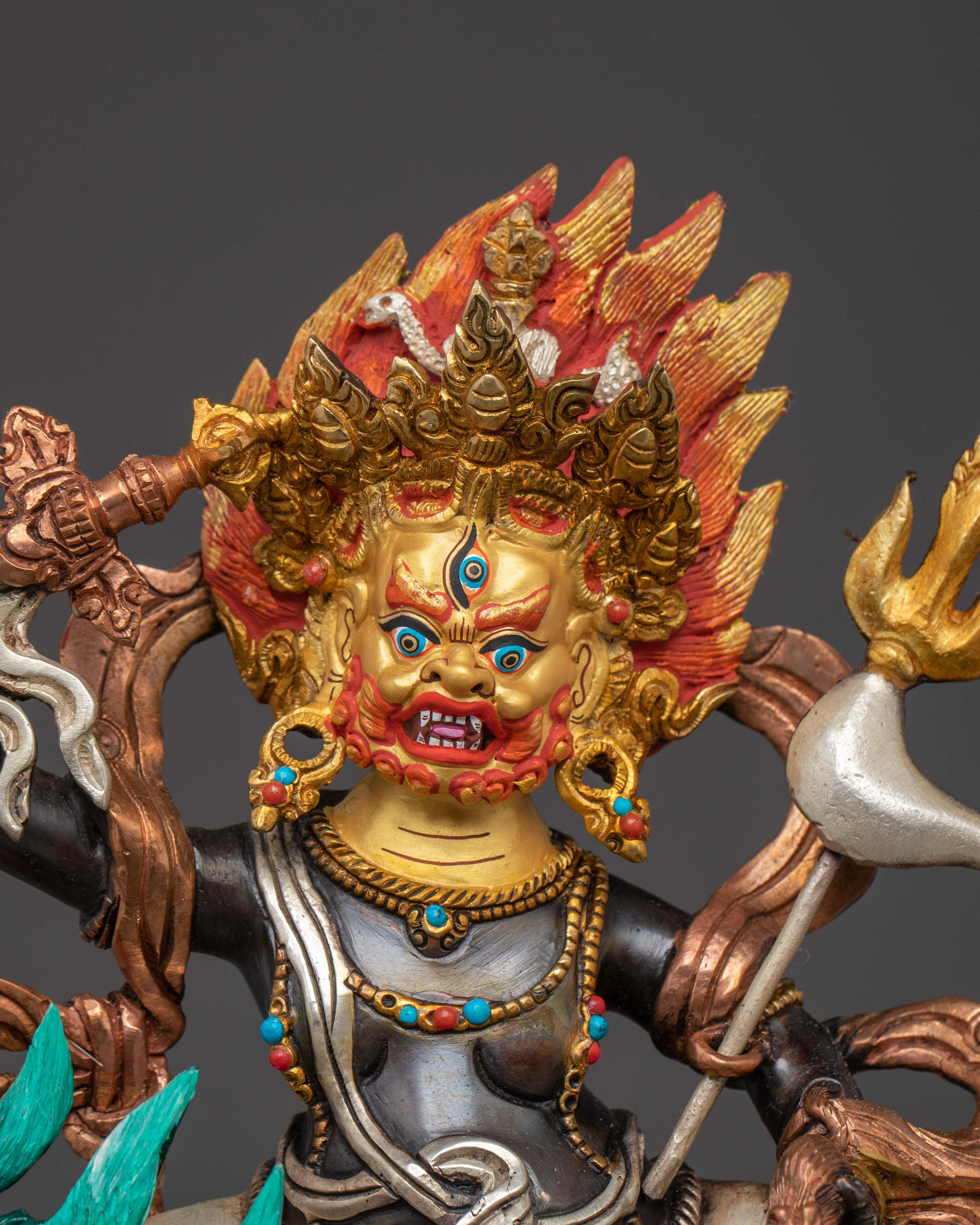 White Dzambhala Statue: Buddhist Wealth Deity