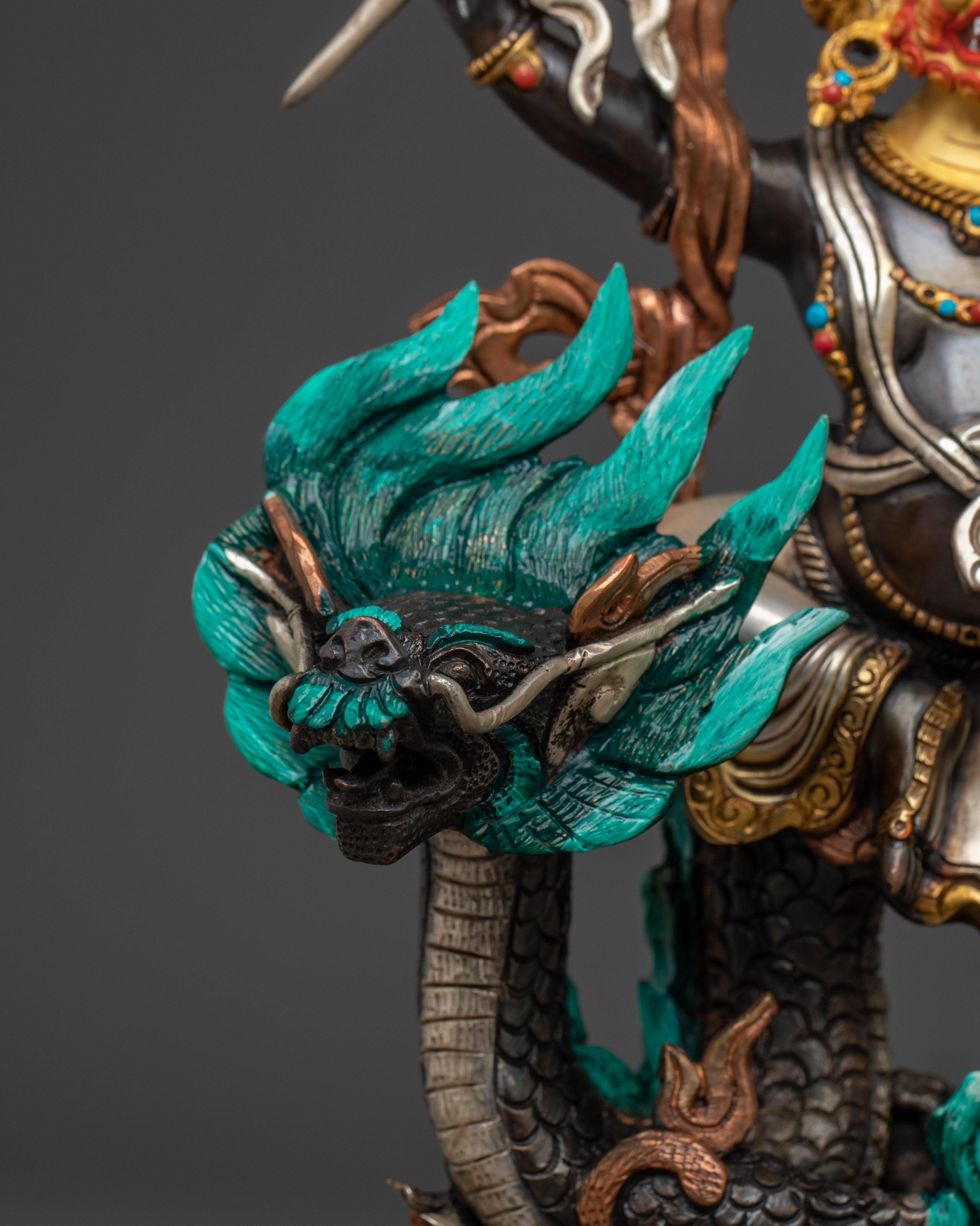 White Dzambhala Statue: Buddhist Wealth Deity