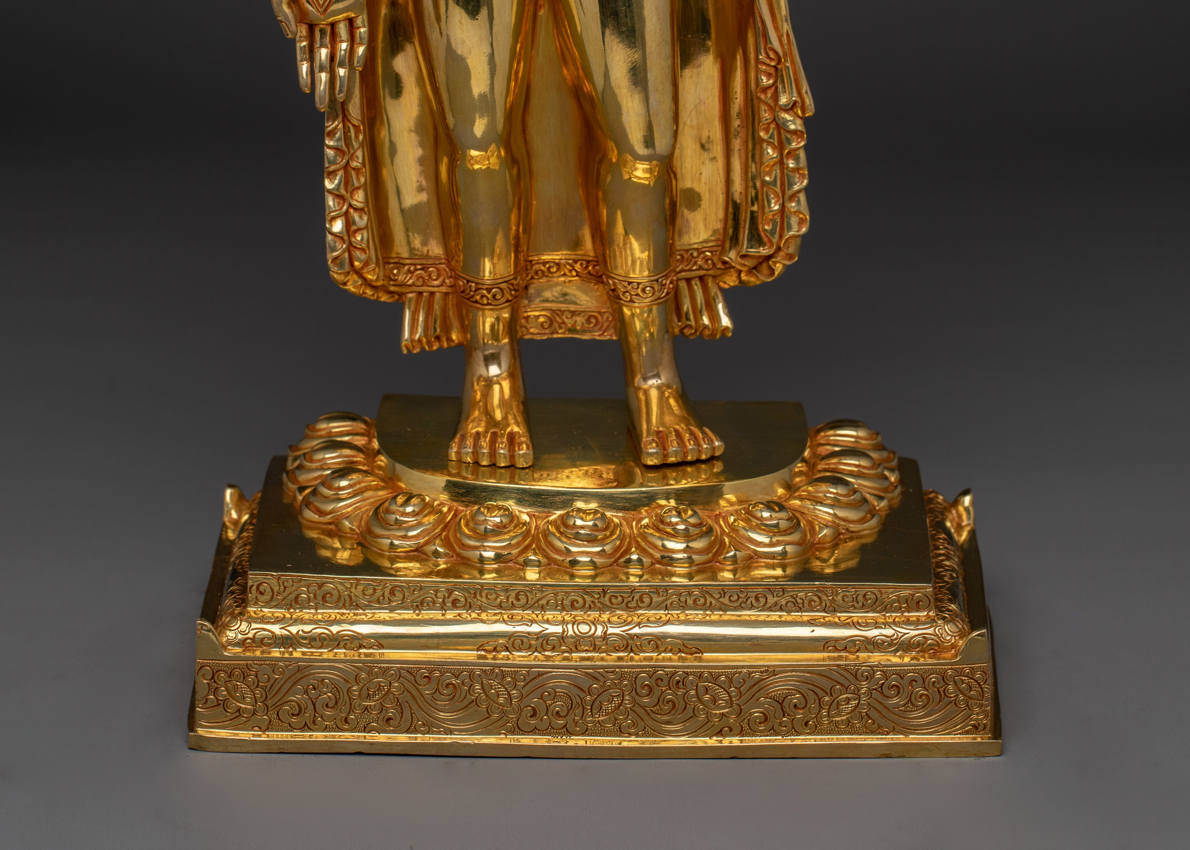 Standing Shakyamuni Buddha Golden Statue | Gautama Buddha - Founder of the Buddhism