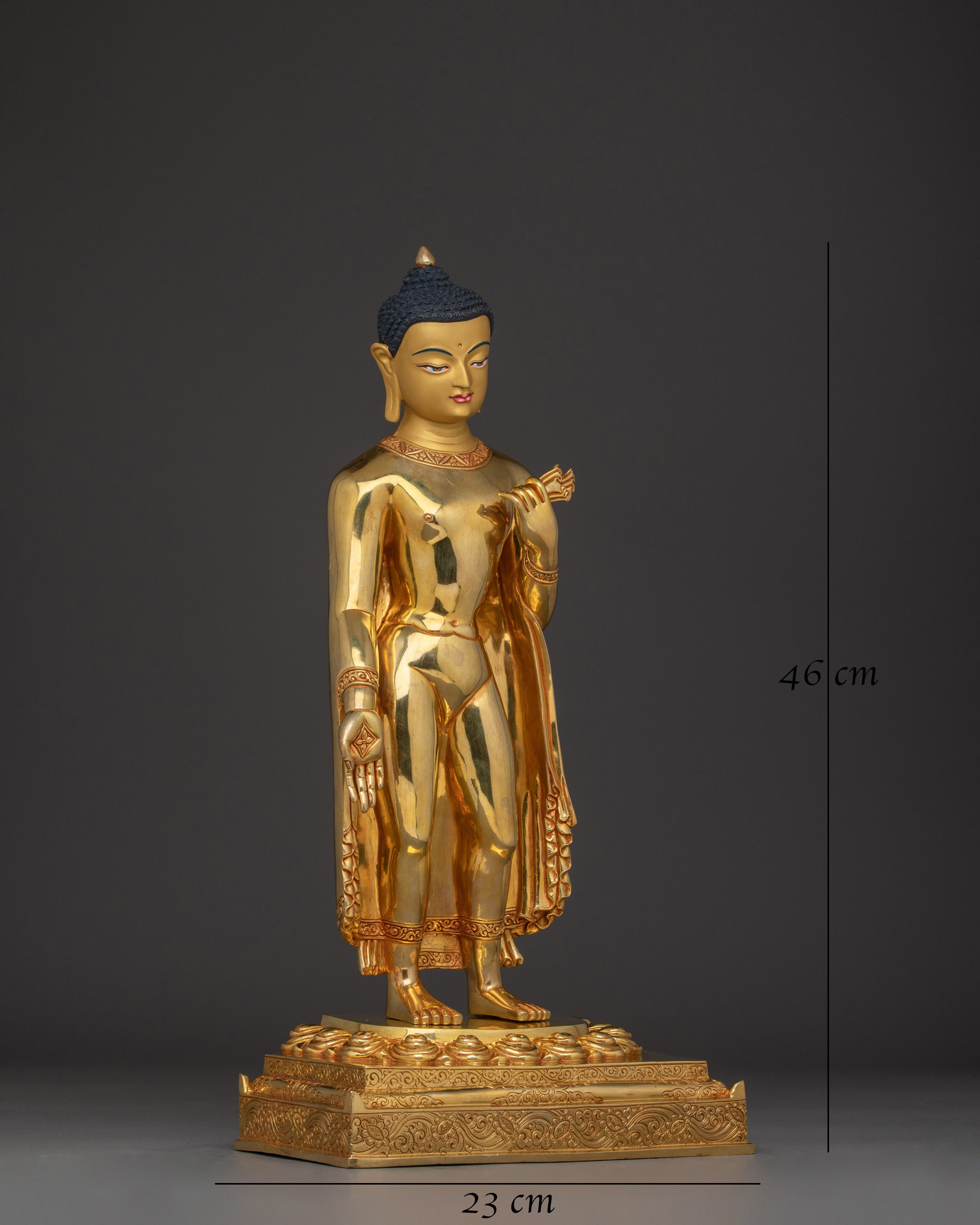 standing-shakyamuni-buddha-golden-statue