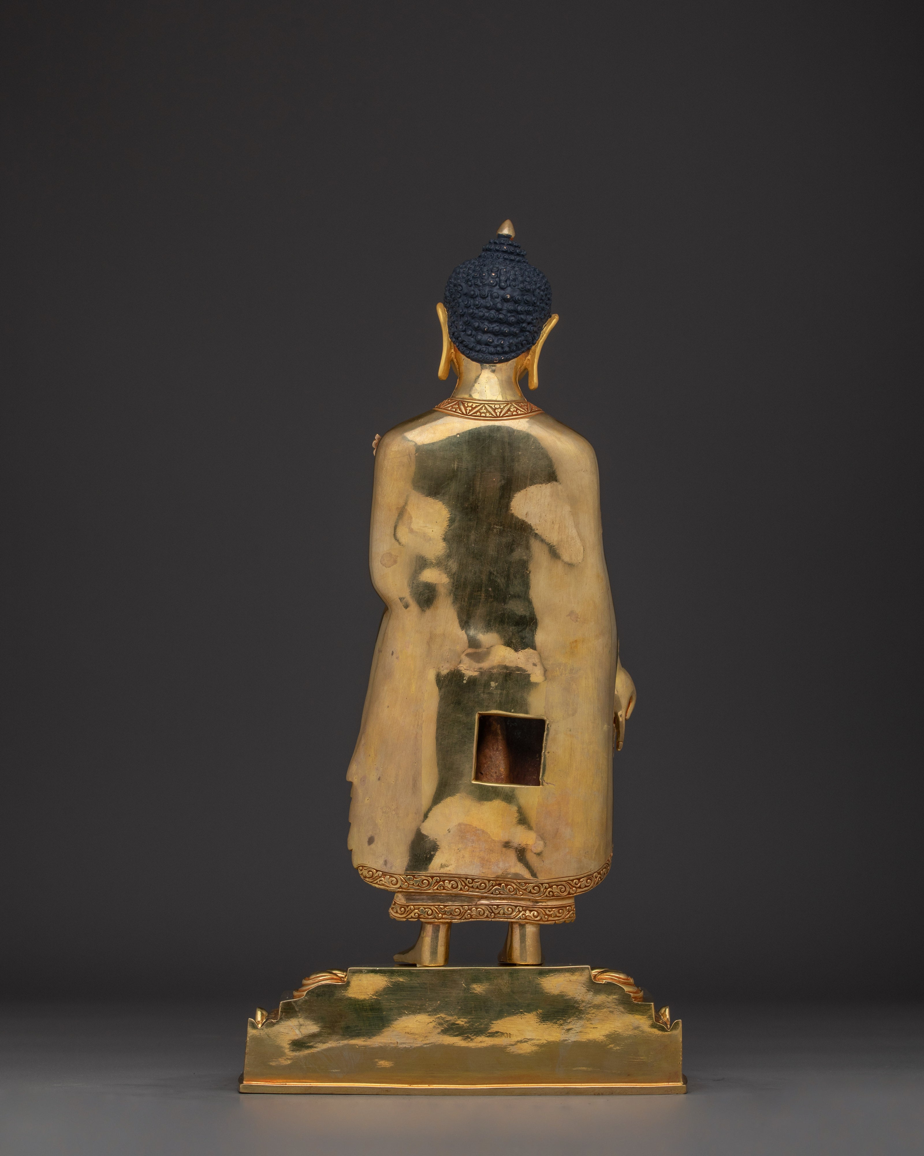 Standing Shakyamuni Buddha Golden Statue | Gautama Buddha - Founder of the Buddhism