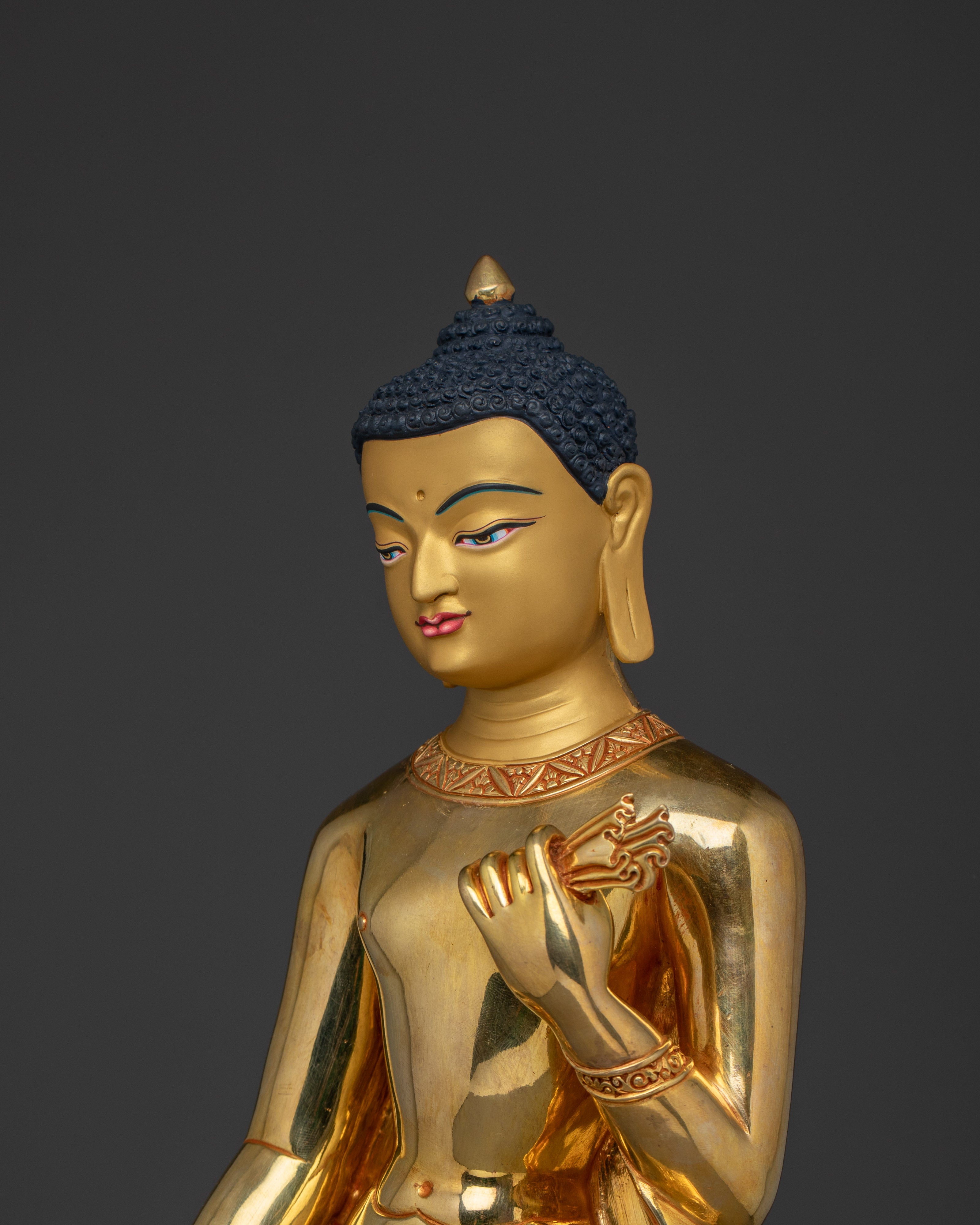 Standing Shakyamuni Buddha Golden Statue | Gautama Buddha - Founder of the Buddhism