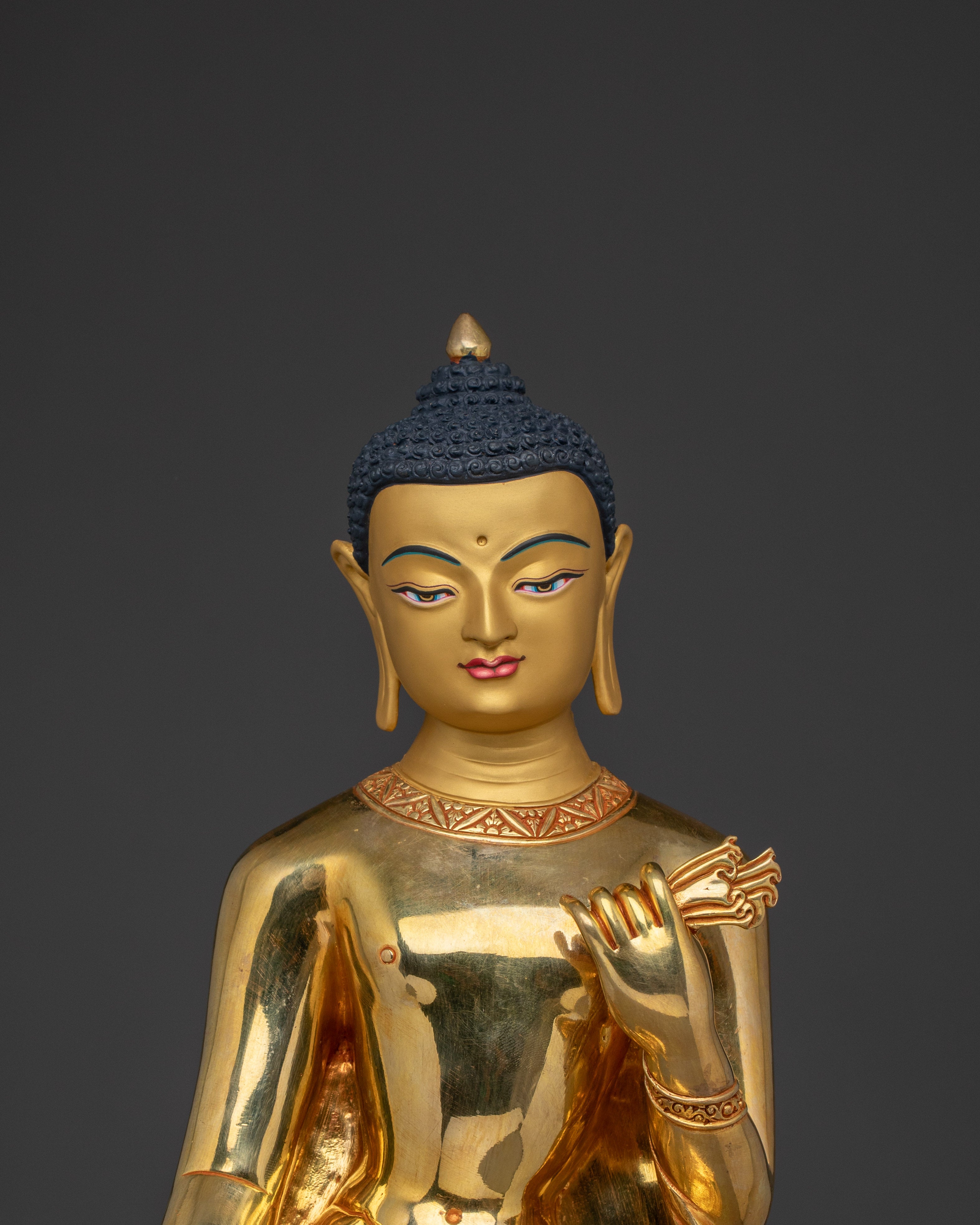 Standing Shakyamuni Buddha Golden Statue | Gautama Buddha - Founder of the Buddhism
