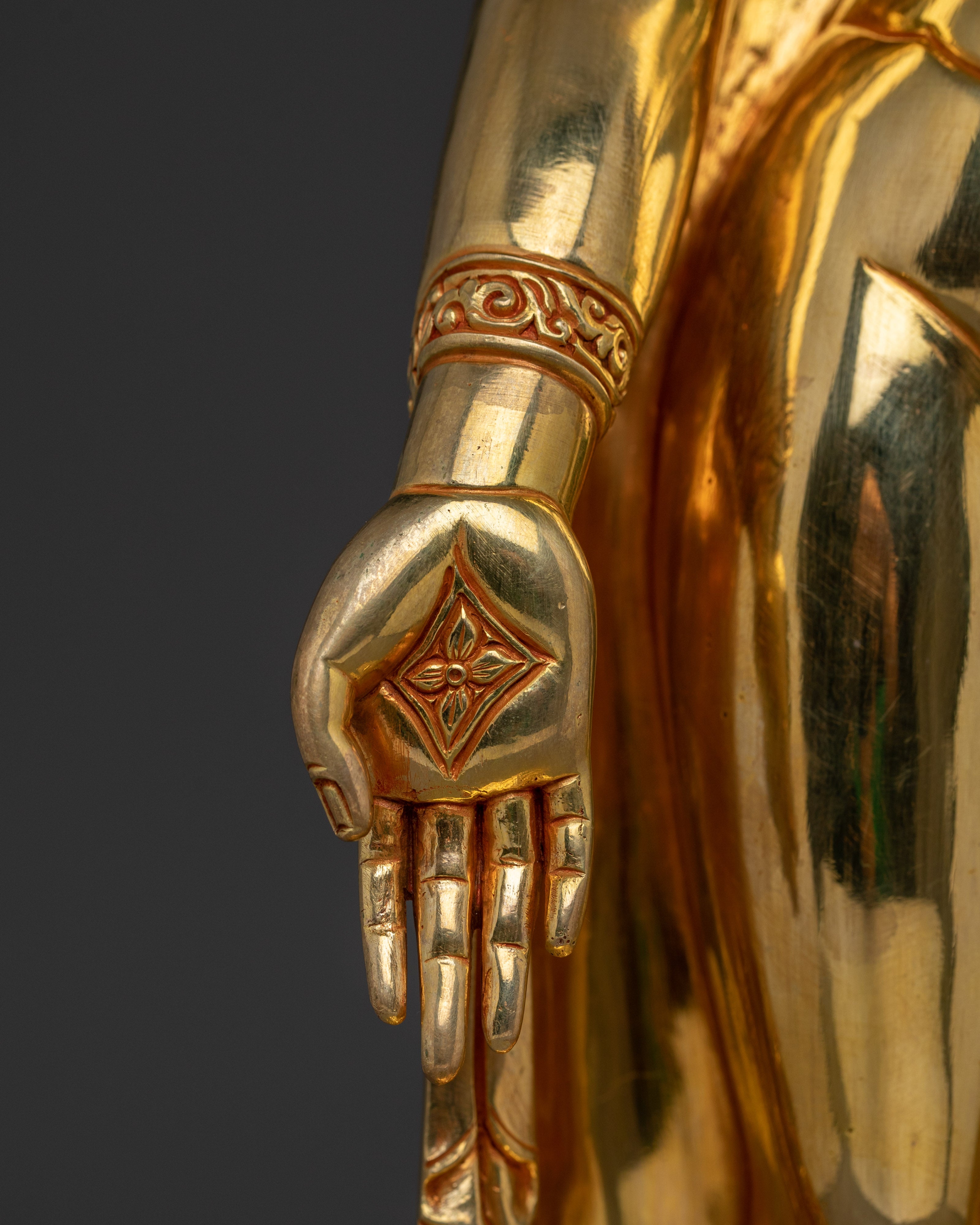 Standing Shakyamuni Buddha Golden Statue | Gautama Buddha - Founder of the Buddhism