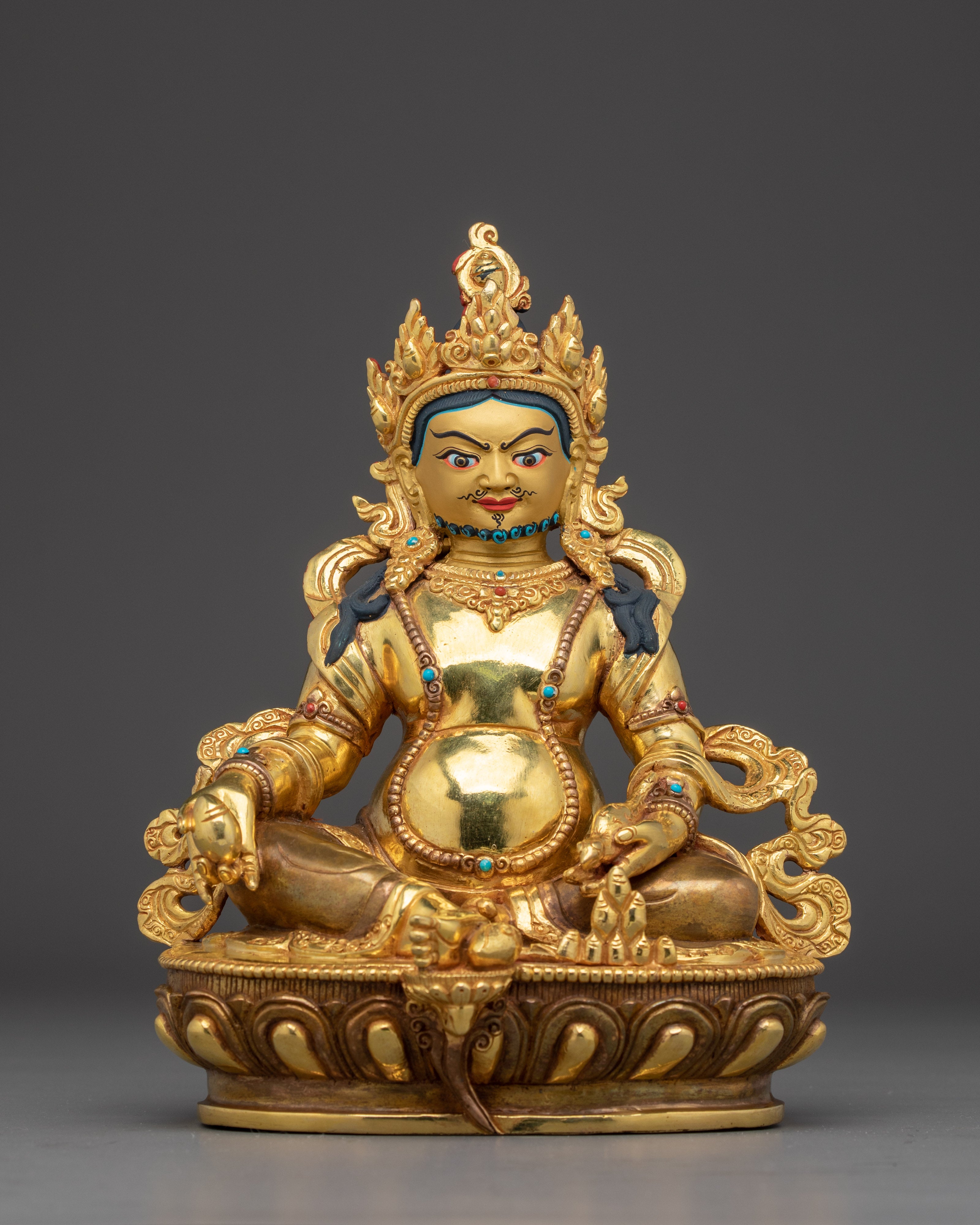Dzambhala Statue for Prosperity and Ritual Offerings