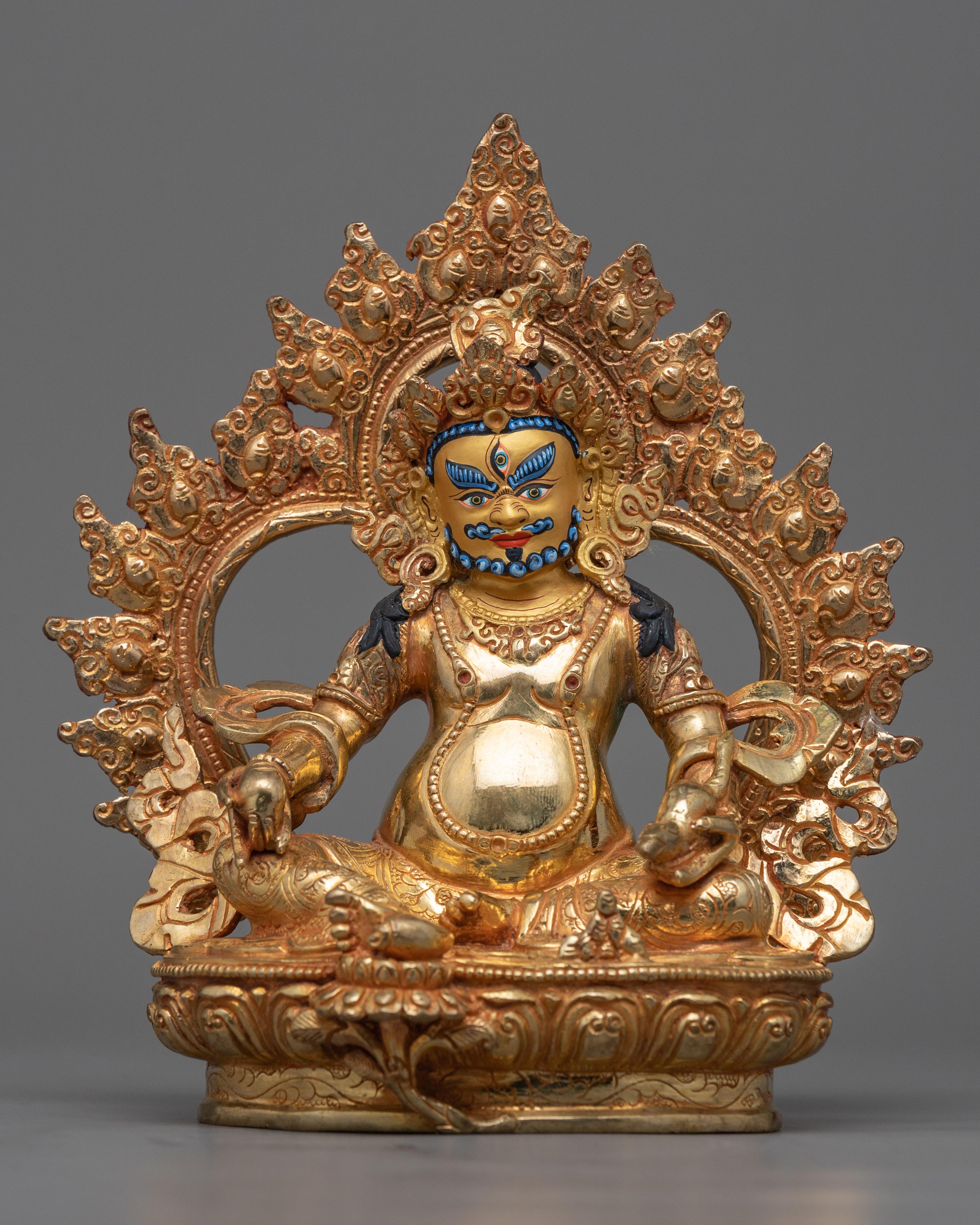 copper dzambhala-statuette