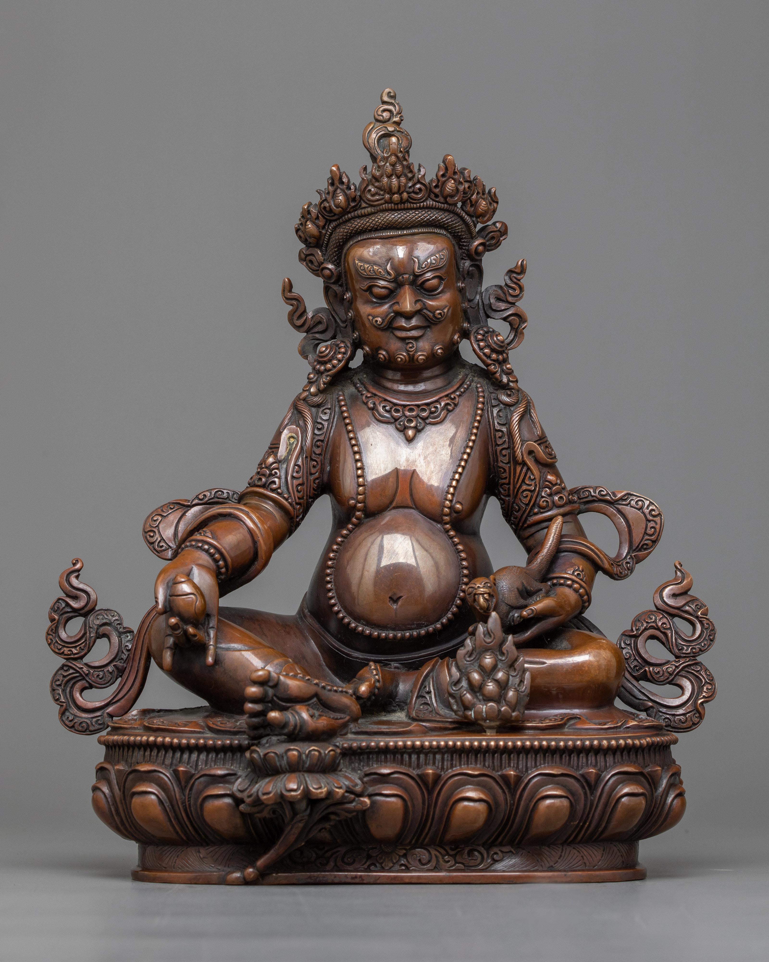 dzambhala-chocolate oxidized statue