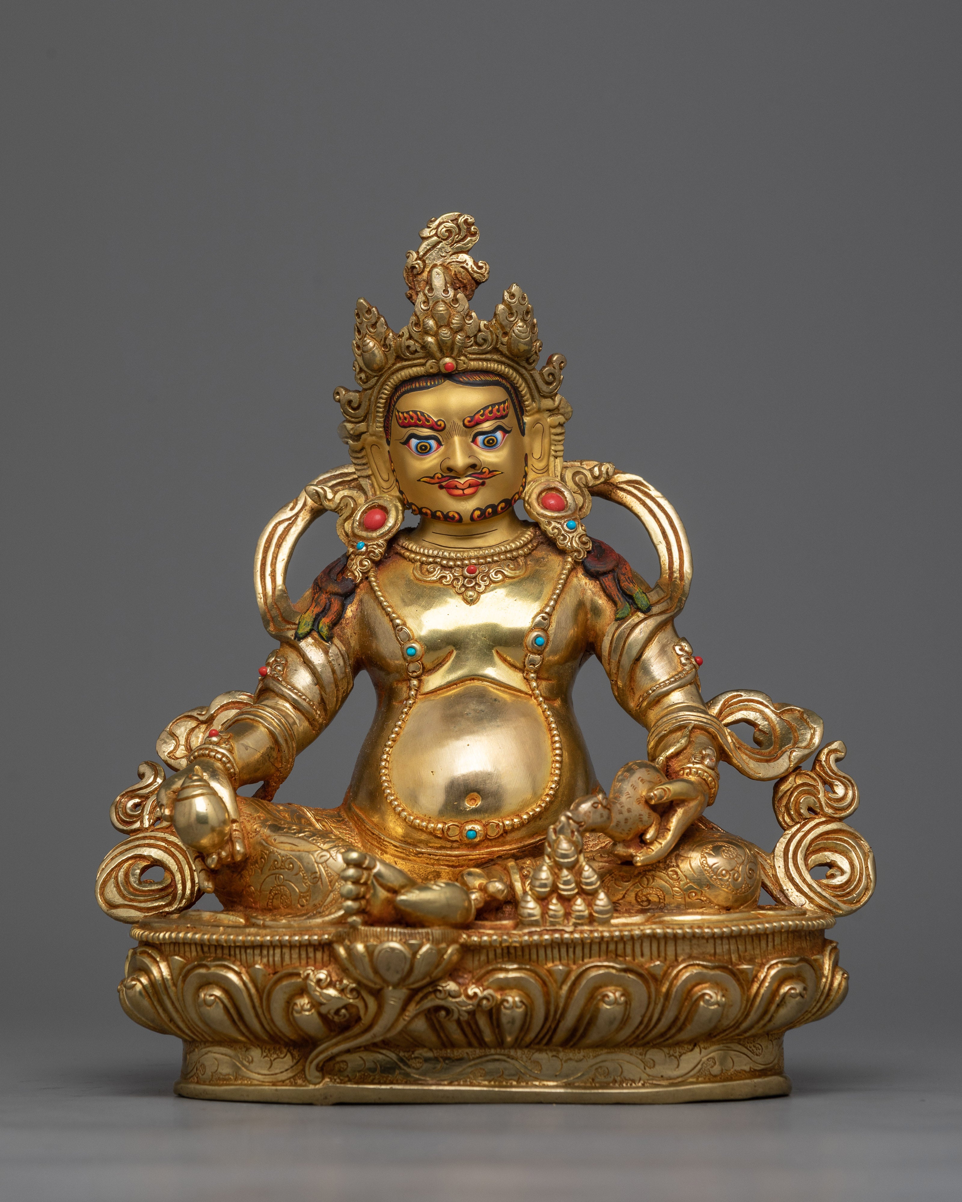Jambhala gilt sculpture