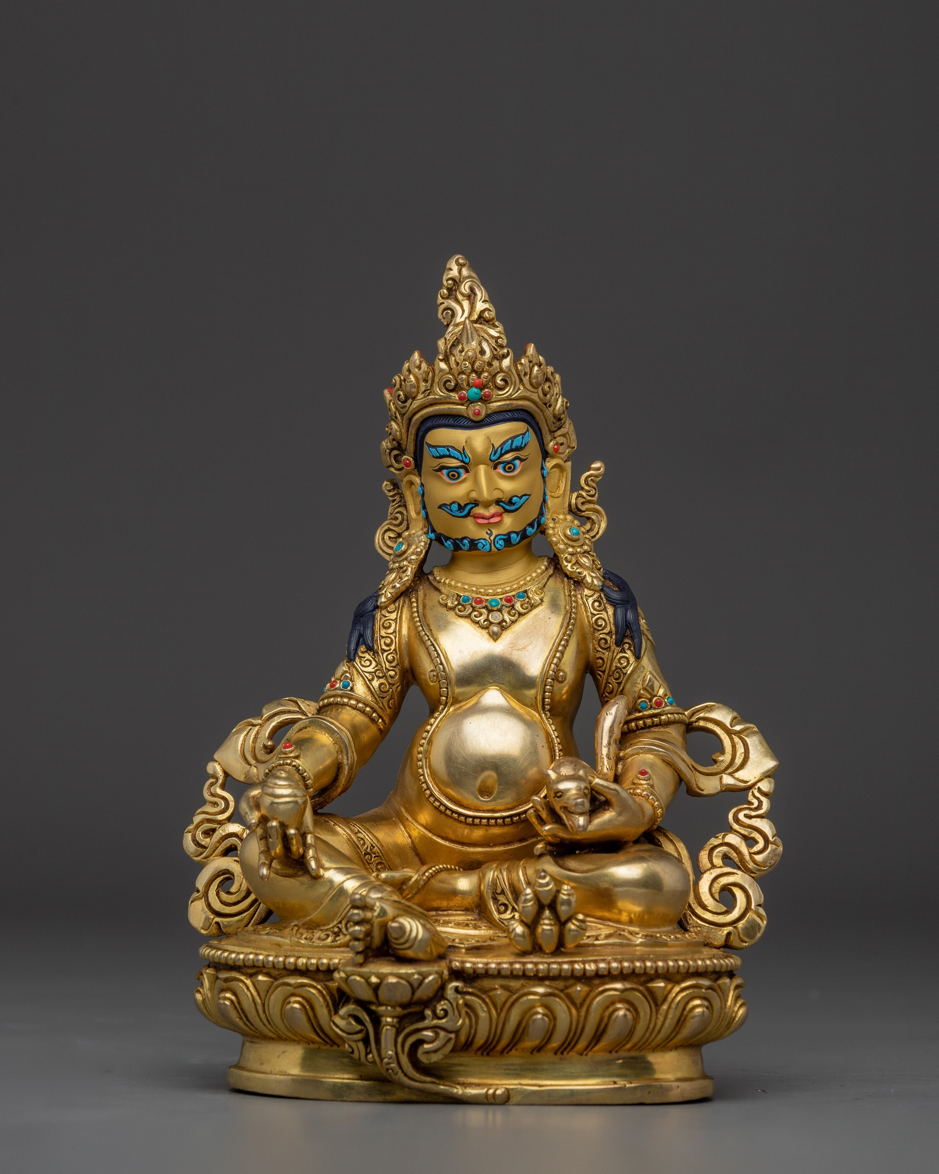 Dzambhala statue with a Copper Body