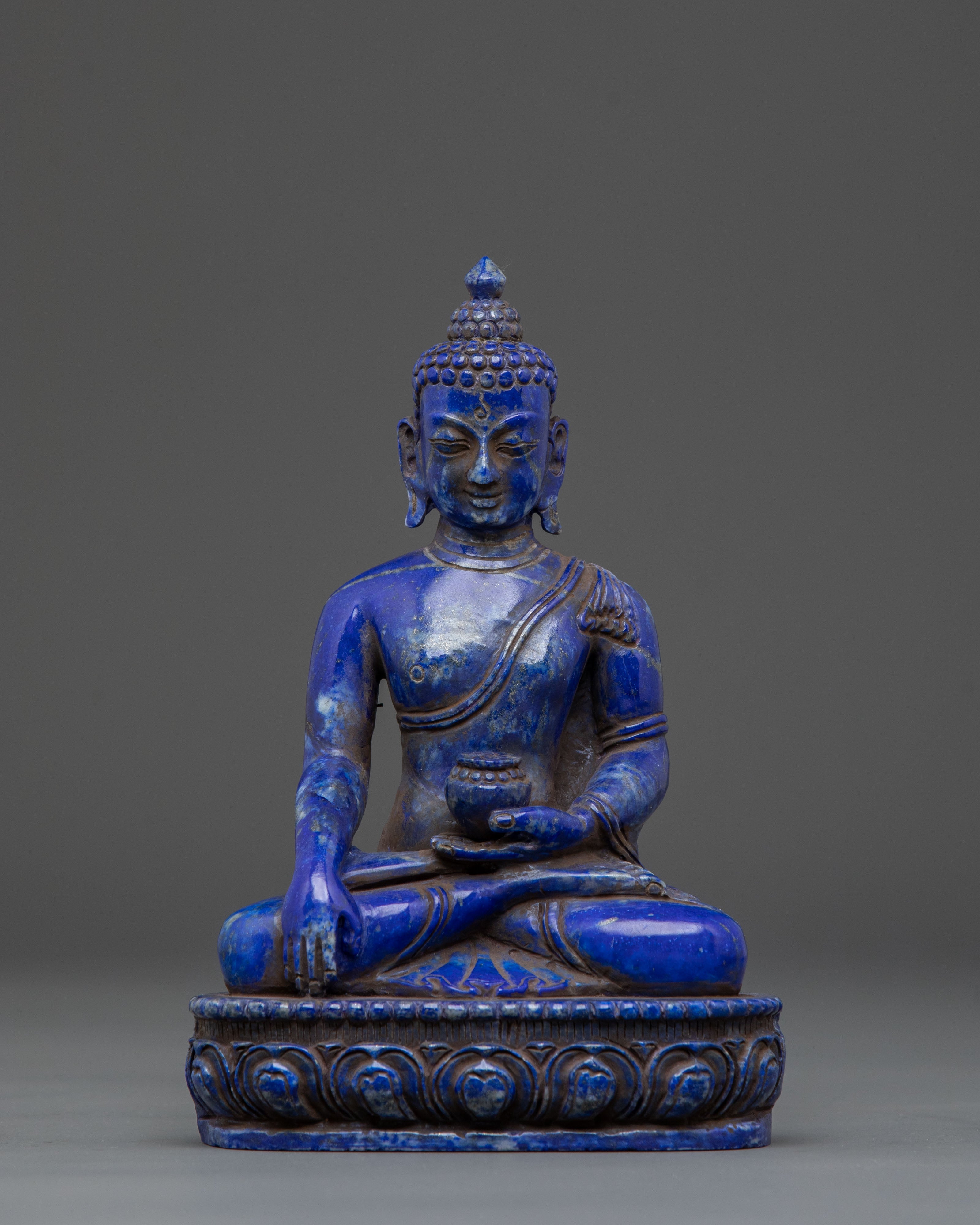 Shakyamuni Buddha Lapis Lazuli Statue: Founder of Buddhism